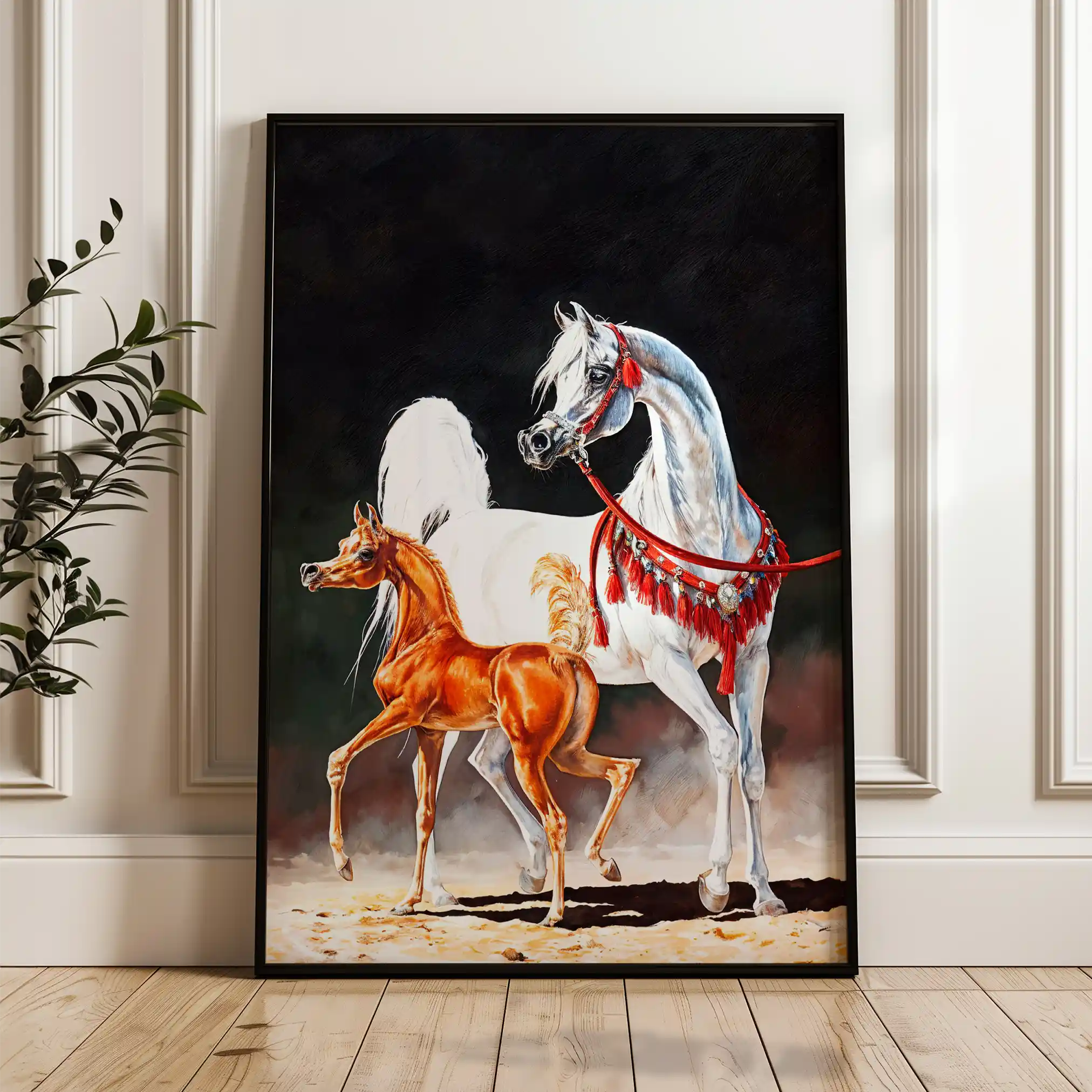 Horses 276 Canvas Art 90 x 60 cm / Stretched on hidden frame