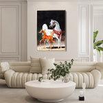 Horses 276 Canvas Art 90 x 60 cm / Stretched on hidden frame