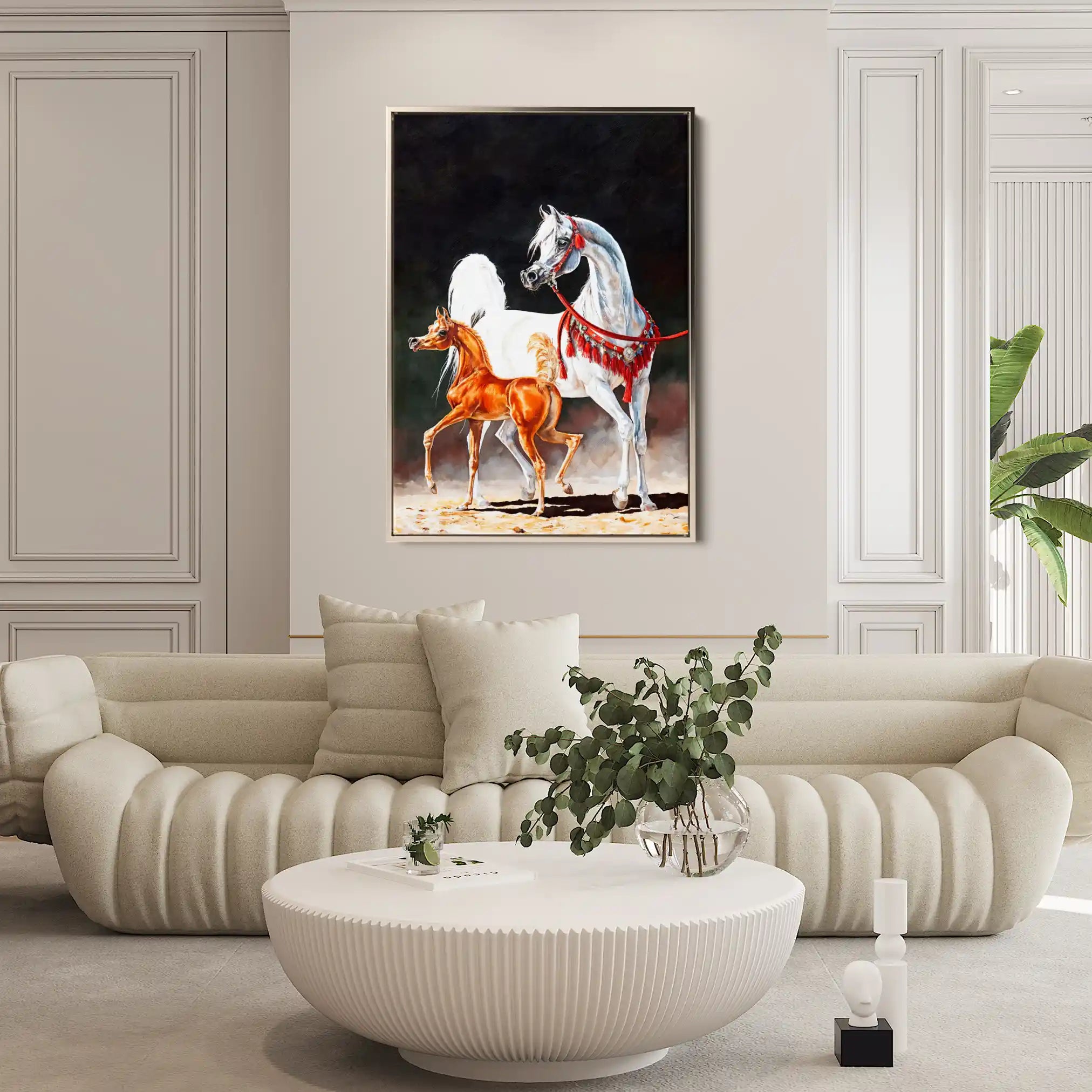 Horses 276 Canvas Art 90 x 60 cm / Stretched on hidden frame