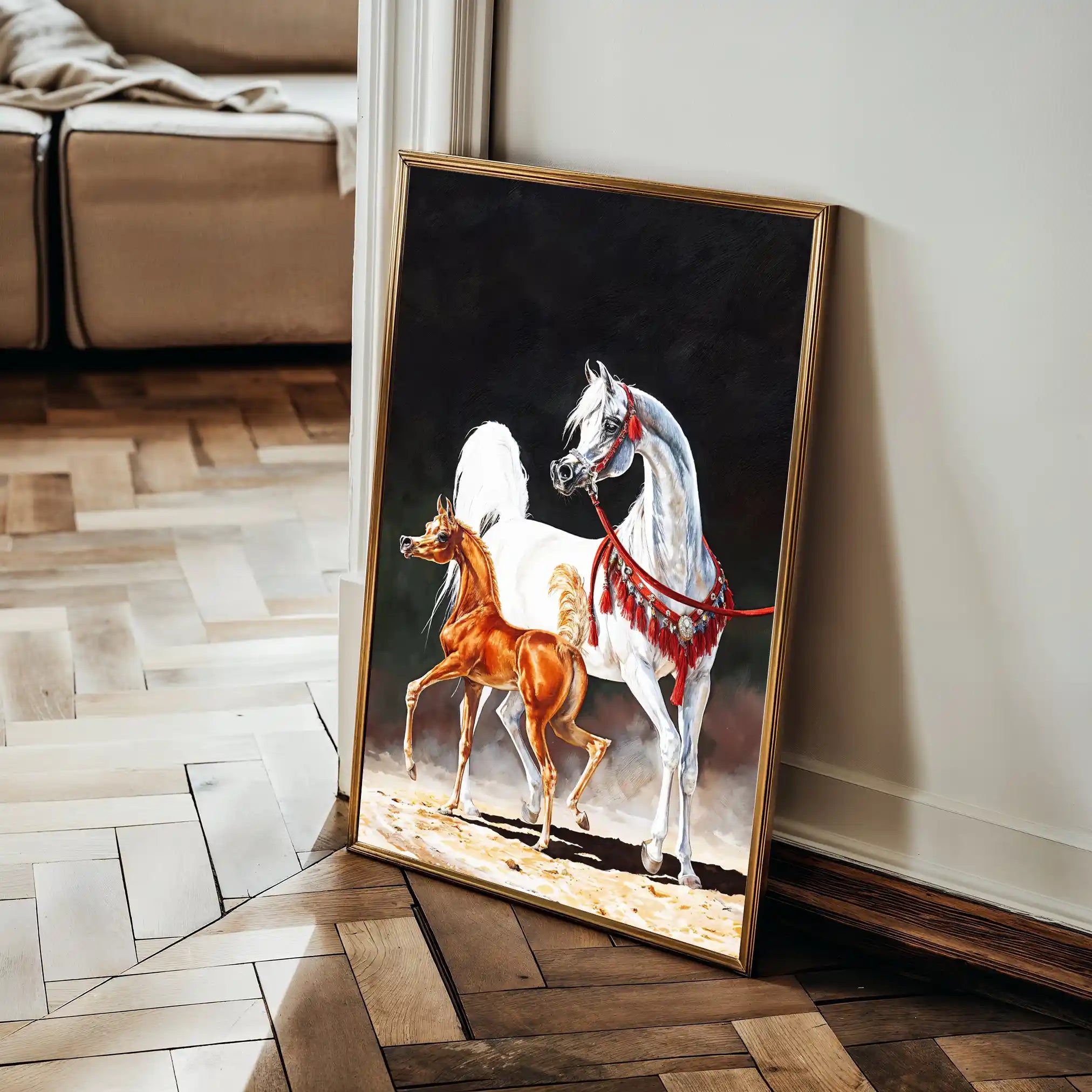 Horses 276 Canvas Art 90 x 60 cm / Stretched on hidden frame