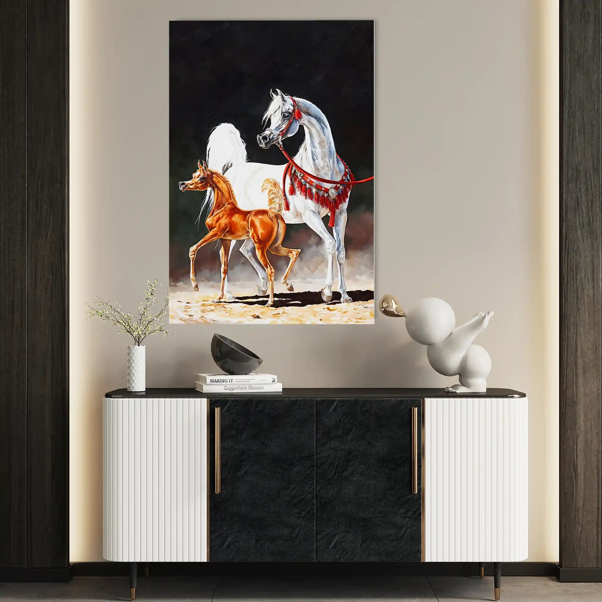 Horses 276 Canvas Art 90 x 60 cm / Stretched on hidden frame