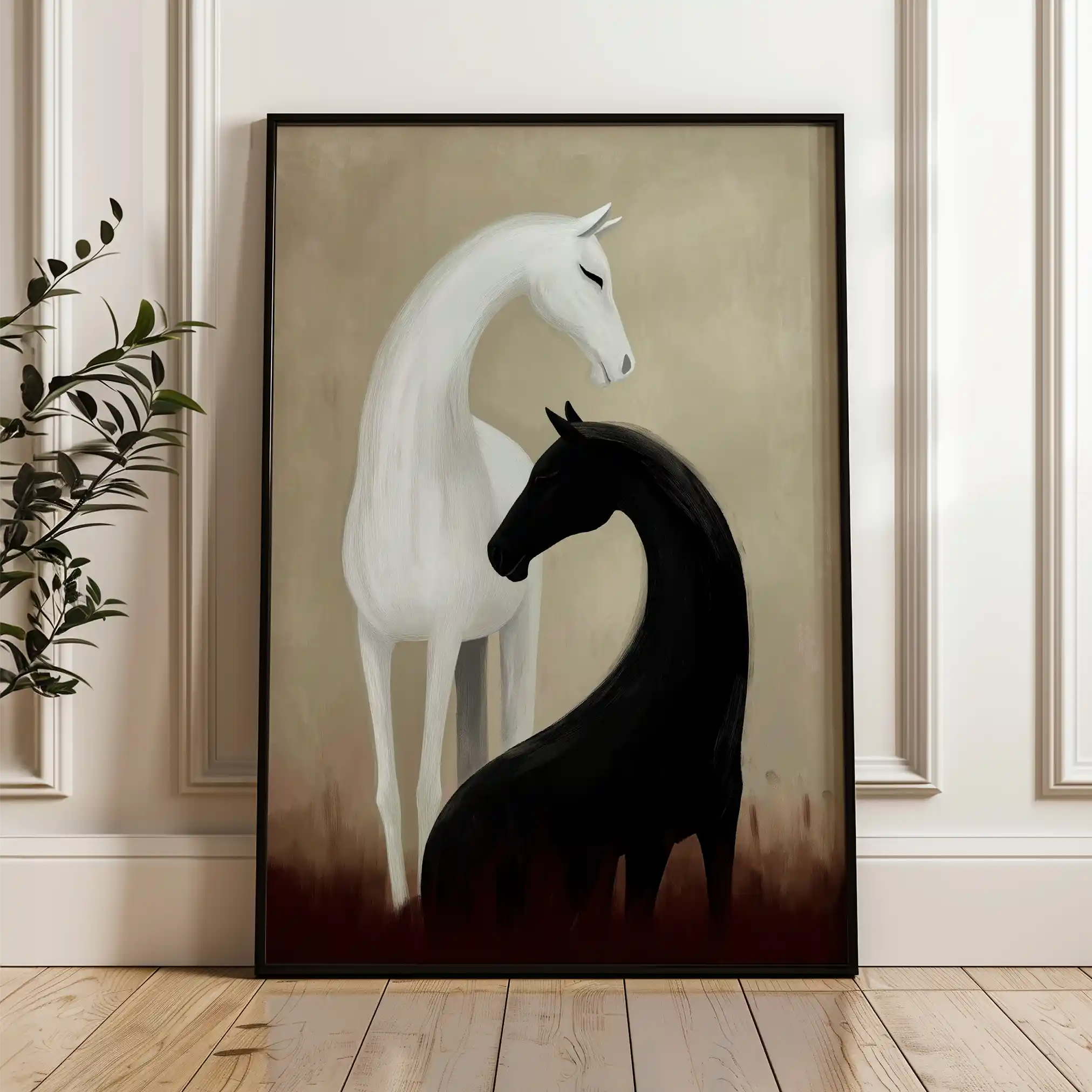 Horses 277 Canvas Art 90 x 60 cm / Stretched on hidden frame