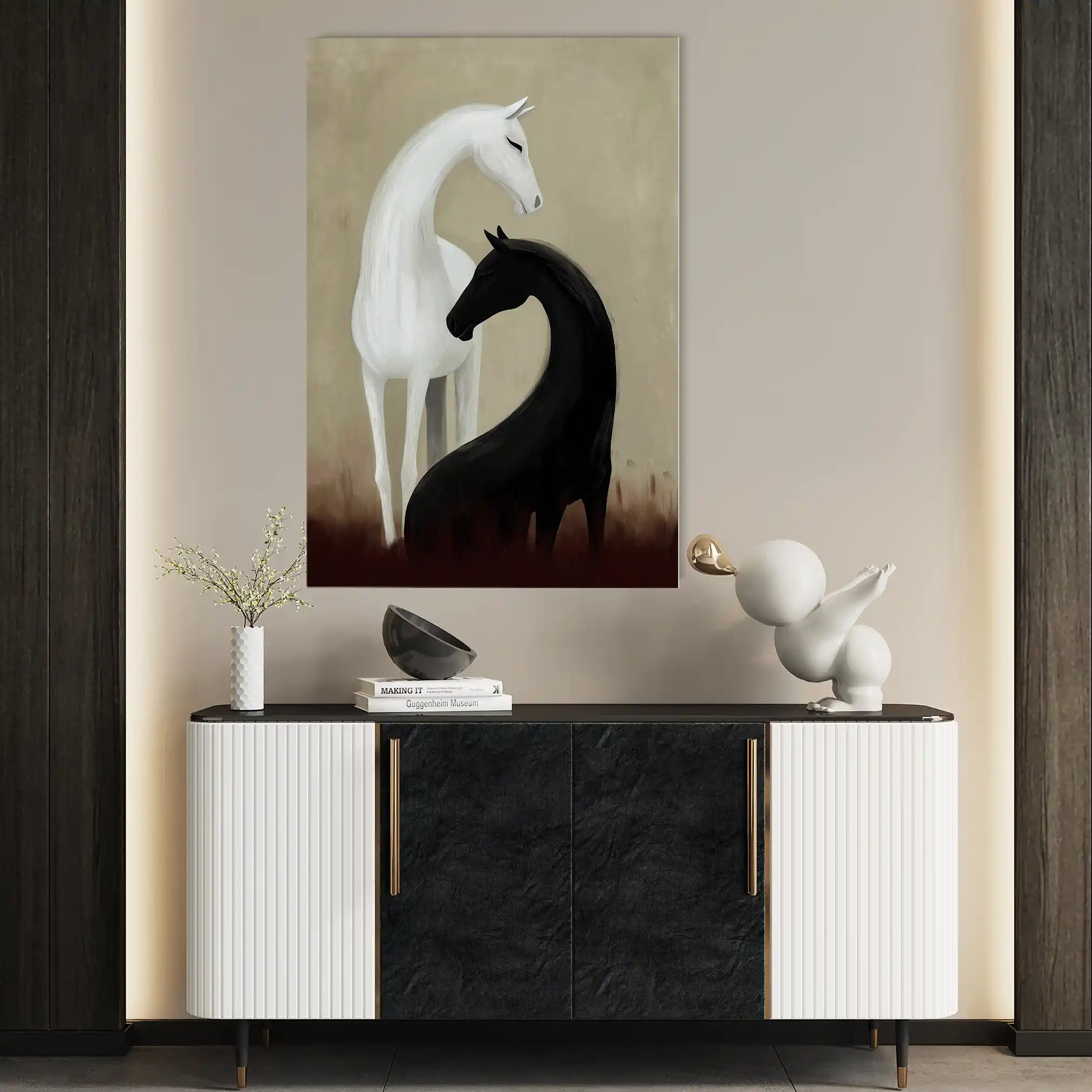 Horses 277 Canvas Art 90 x 60 cm / Stretched on hidden frame