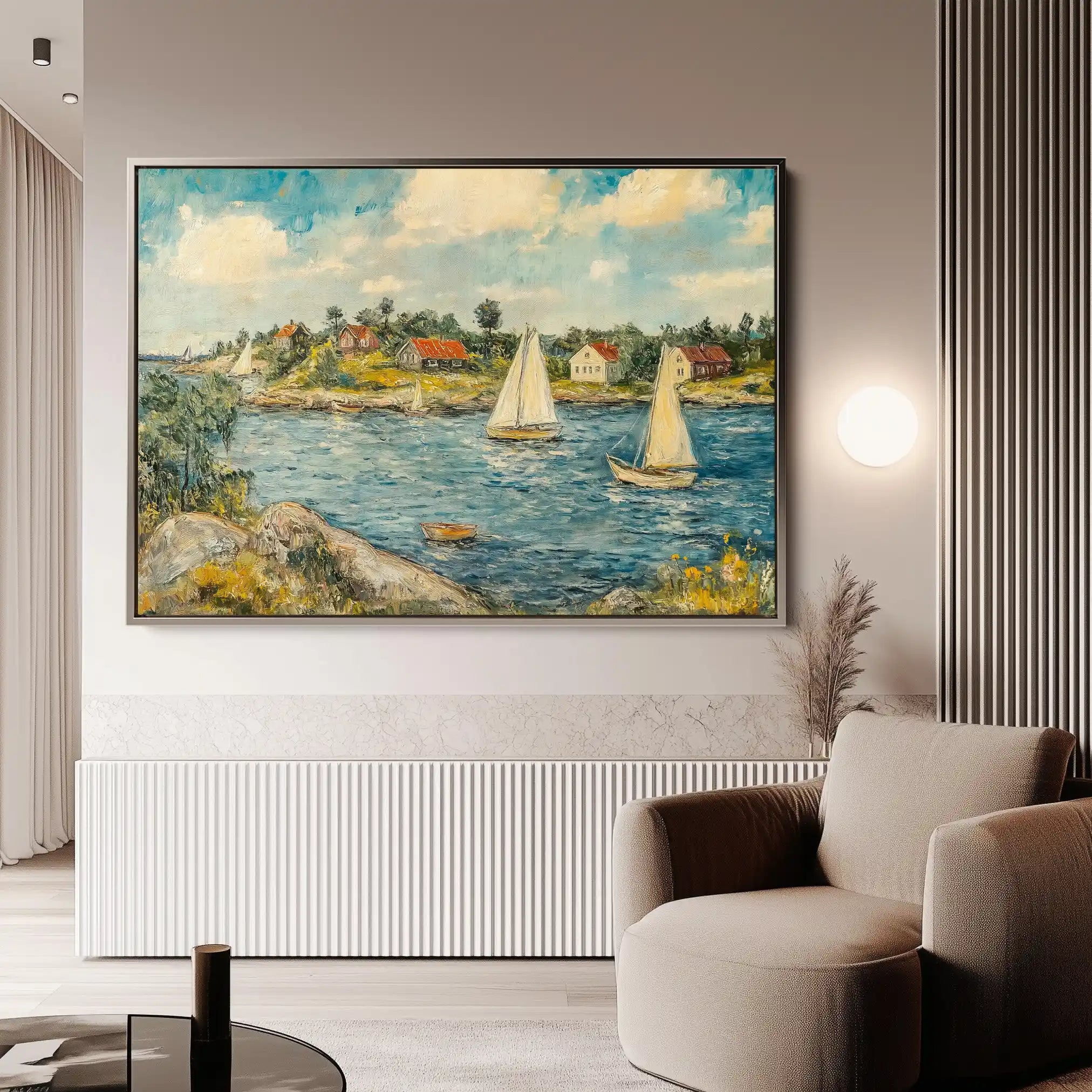 Landscape 277 Canvas Art 90 x 60 cm / Stretched on hidden frame