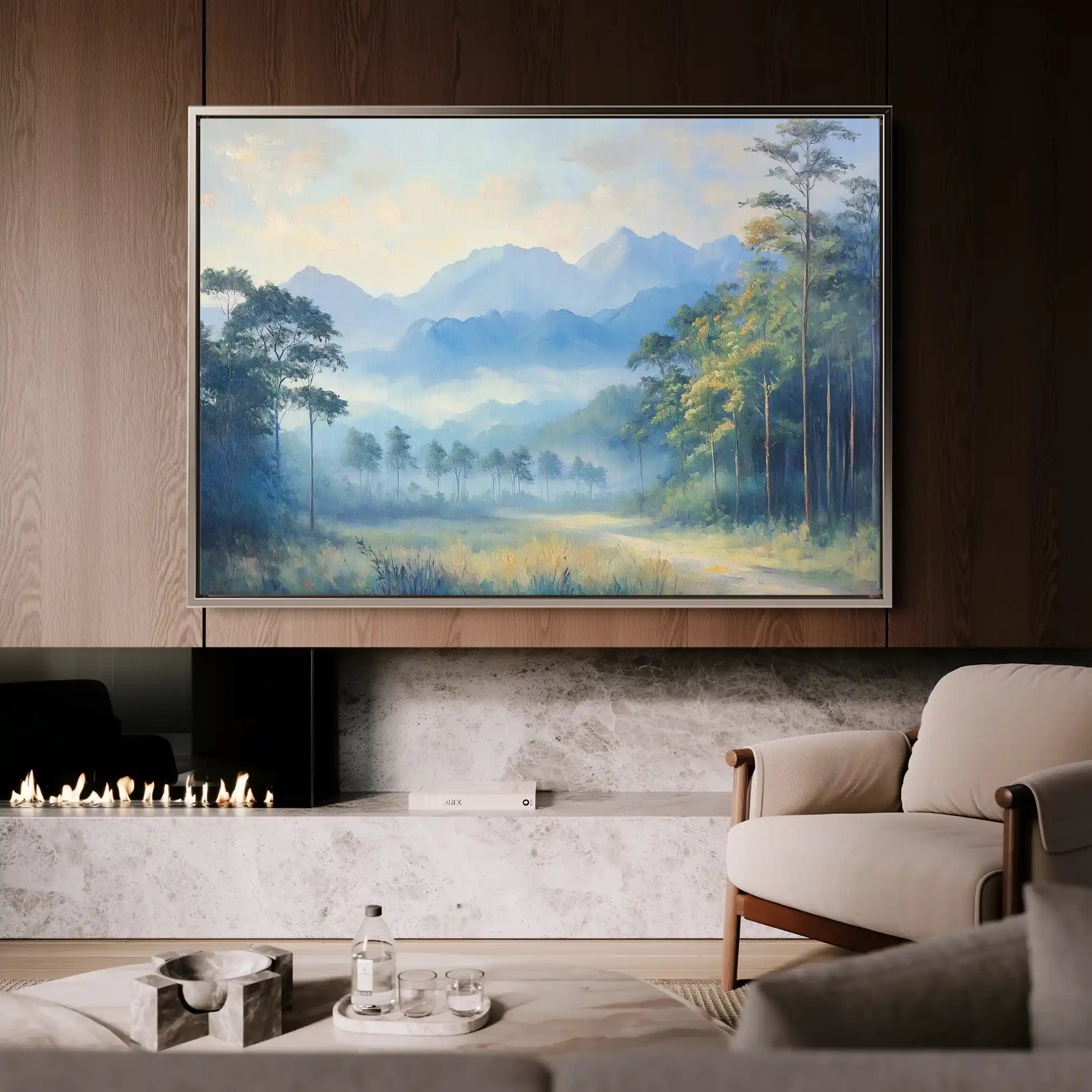Landscape 279 Canvas Art 90 x 60 cm / Stretched on hidden frame