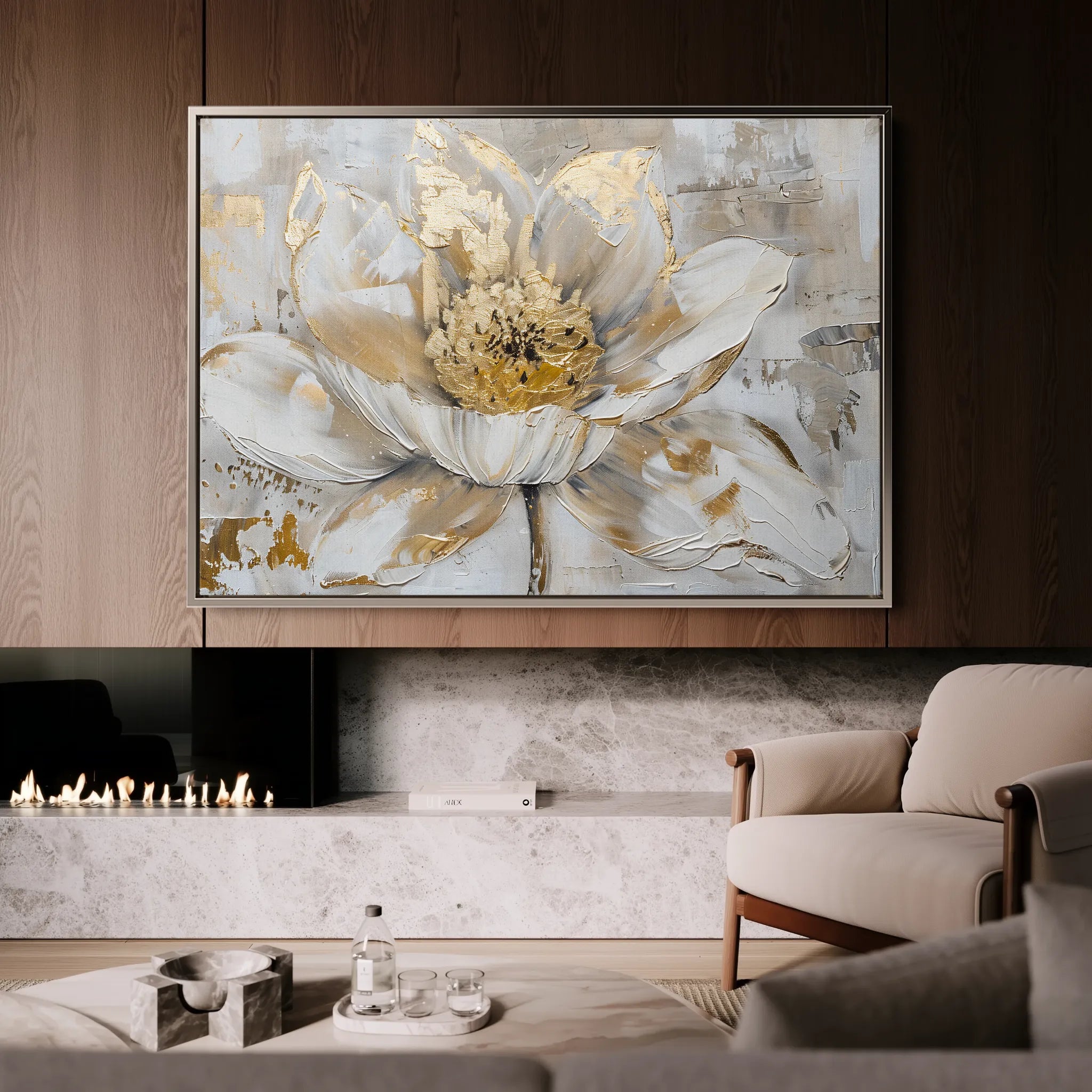 Floral Canvas Wall Art WAD283-F 90 x 60 cm / Stretched on hidden frame