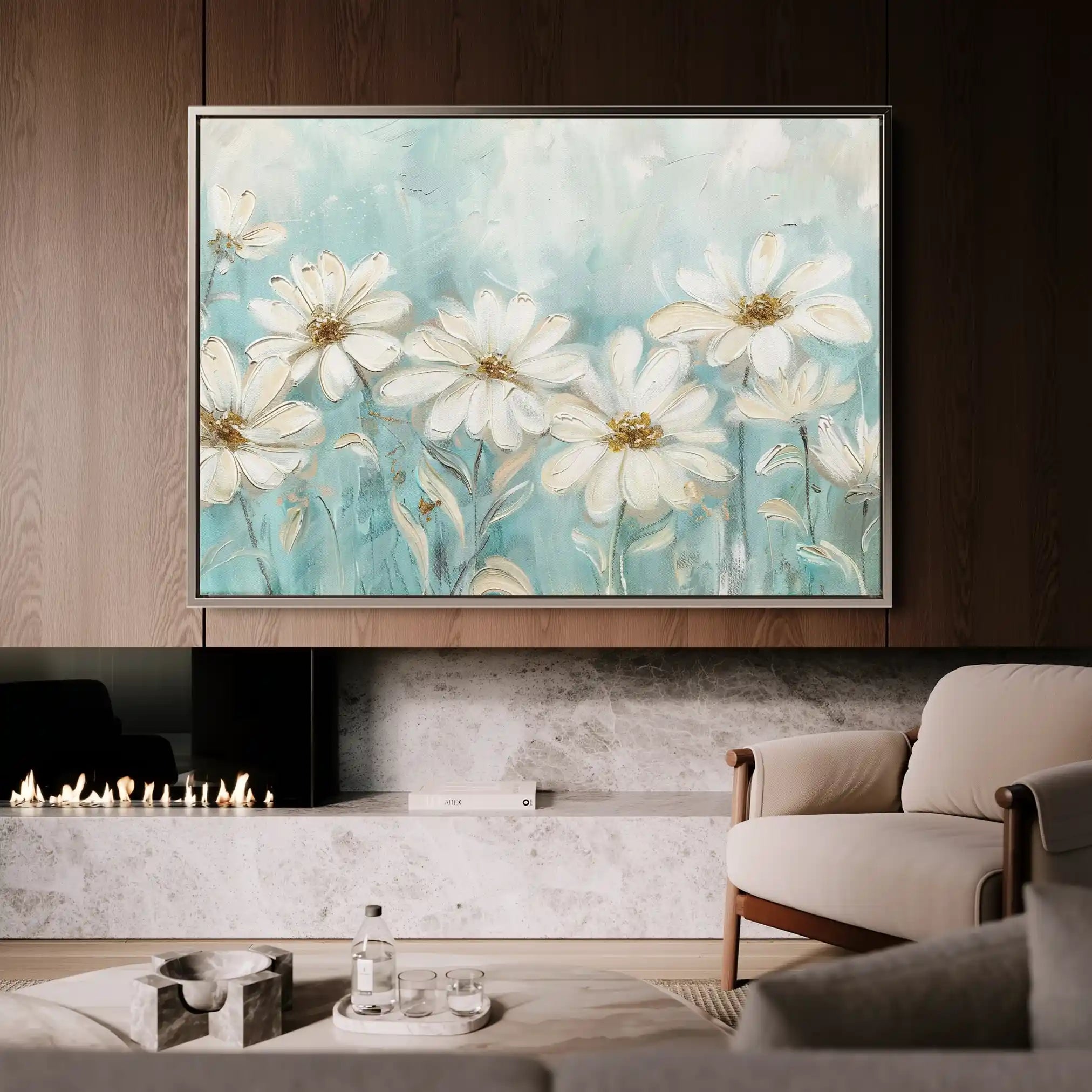 Floral Canvas Wall Art WAD284-F 90 x 60 cm / Stretched on hidden frame