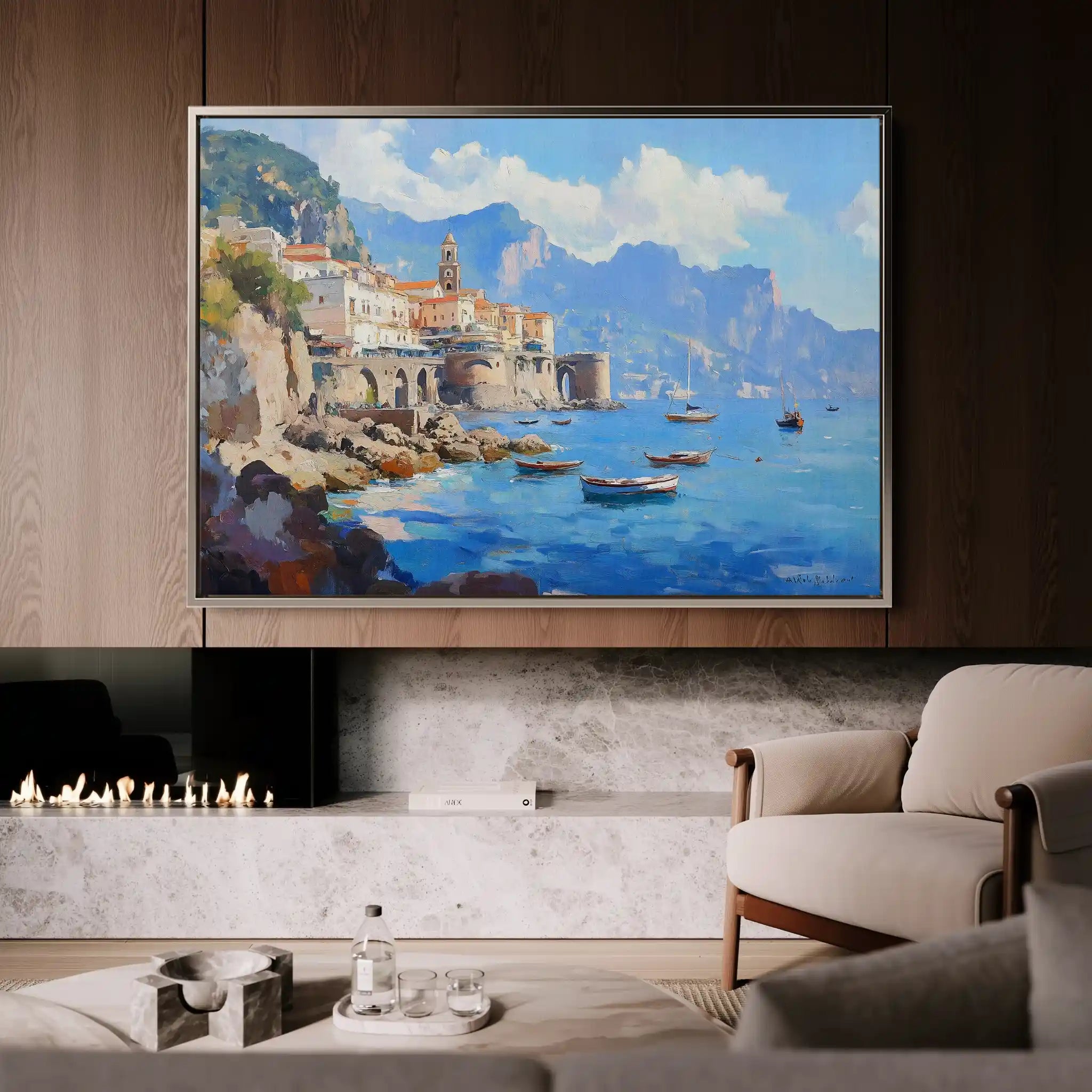 Landscape 286 Canvas Art 90 x 60 cm / Stretched on hidden frame