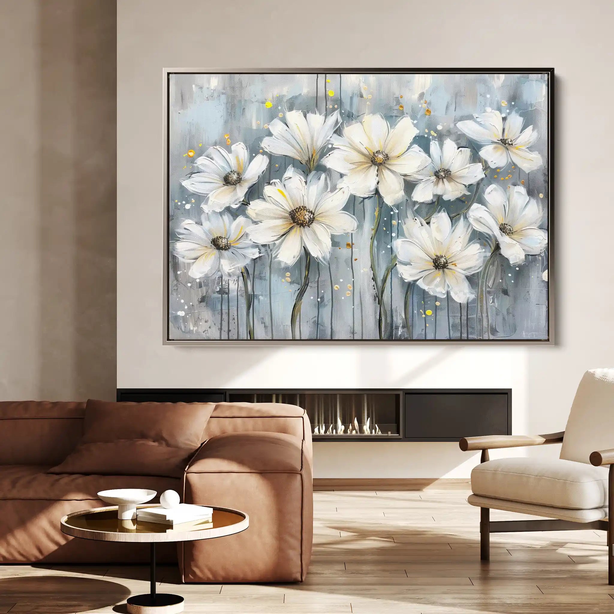 Floral Canvas Wall Art WAD287-F 90 x 60 cm / Stretched on hidden frame