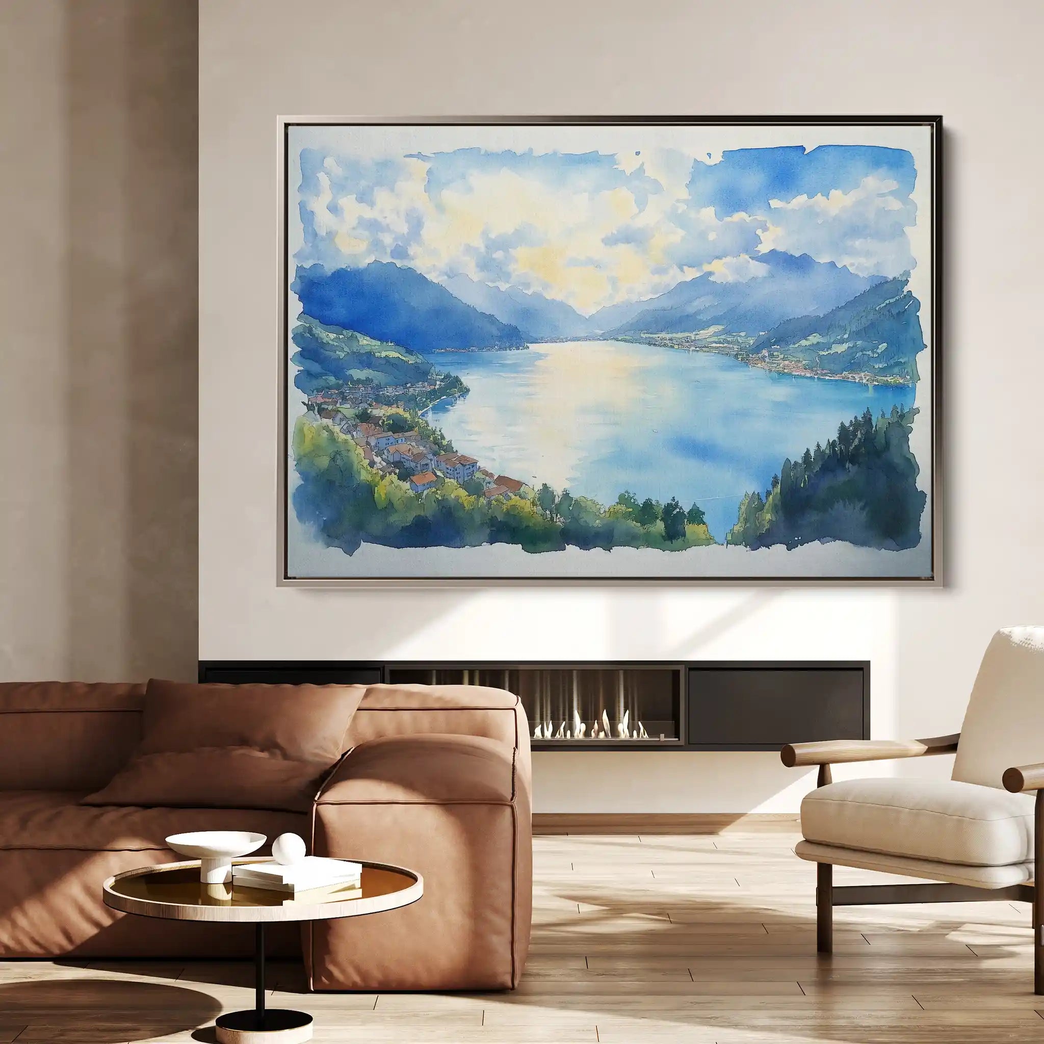 Landscape 290 Canvas Art 90 x 60 cm / Stretched on hidden frame