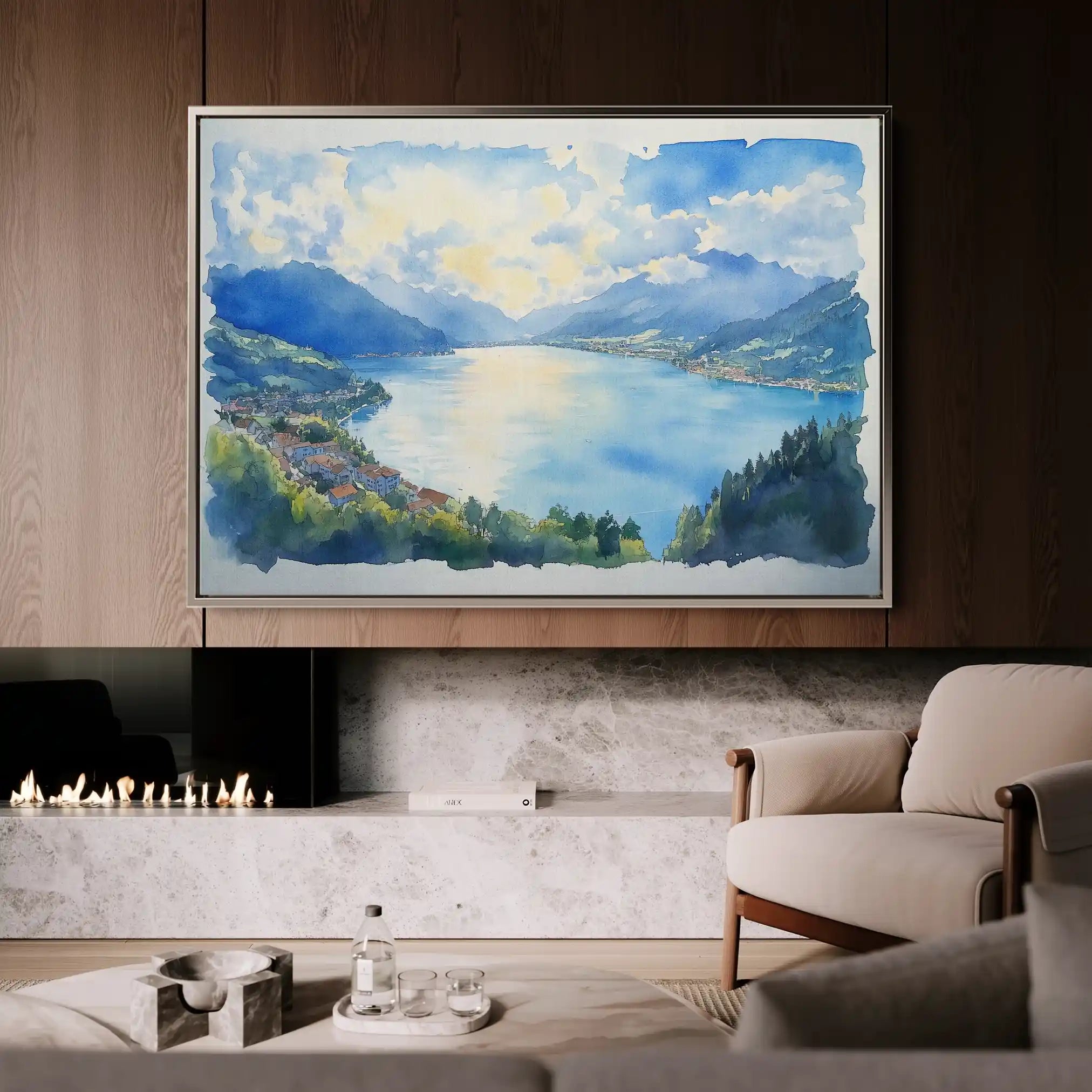 Landscape 290 Canvas Art 90 x 60 cm / Stretched on hidden frame