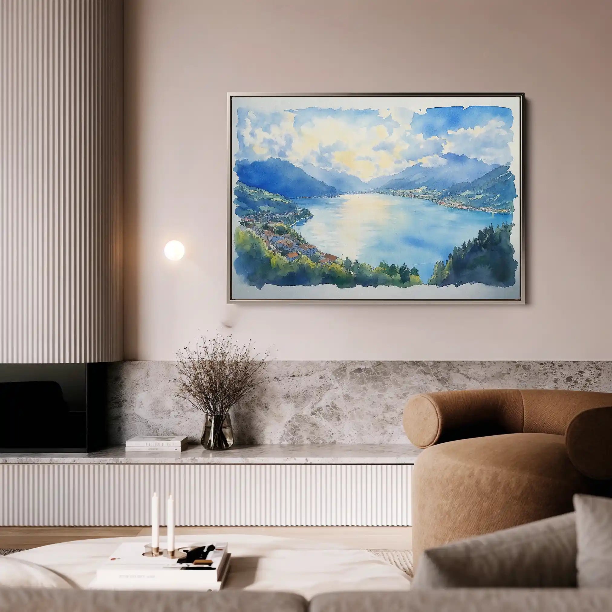 Landscape 290 Canvas Art 90 x 60 cm / Stretched on hidden frame