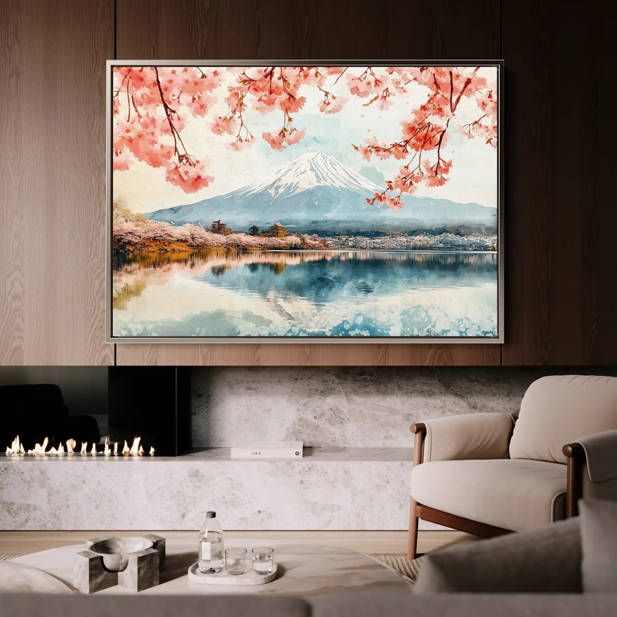 Landscape 291 Canvas Art 90 x 60 cm / Stretched on hidden frame