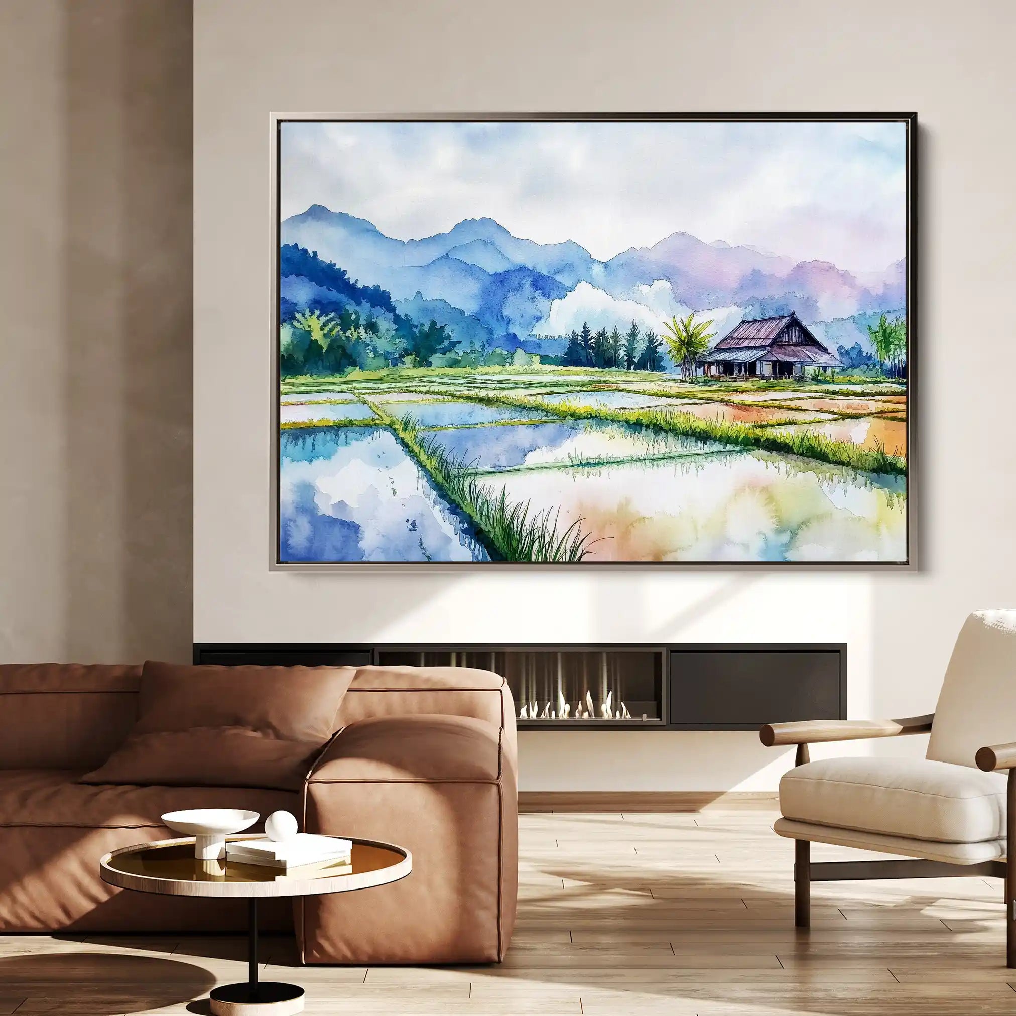 Landscape 292 Canvas Art 90 x 60 cm / Stretched on hidden frame
