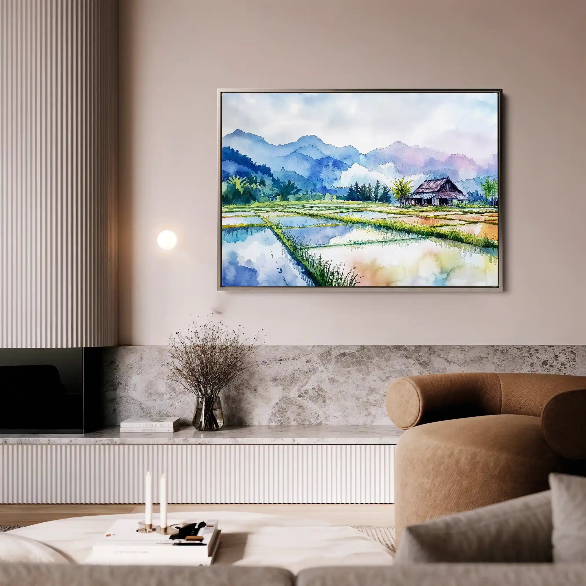 Landscape 292 Canvas Art 90 x 60 cm / Stretched on hidden frame