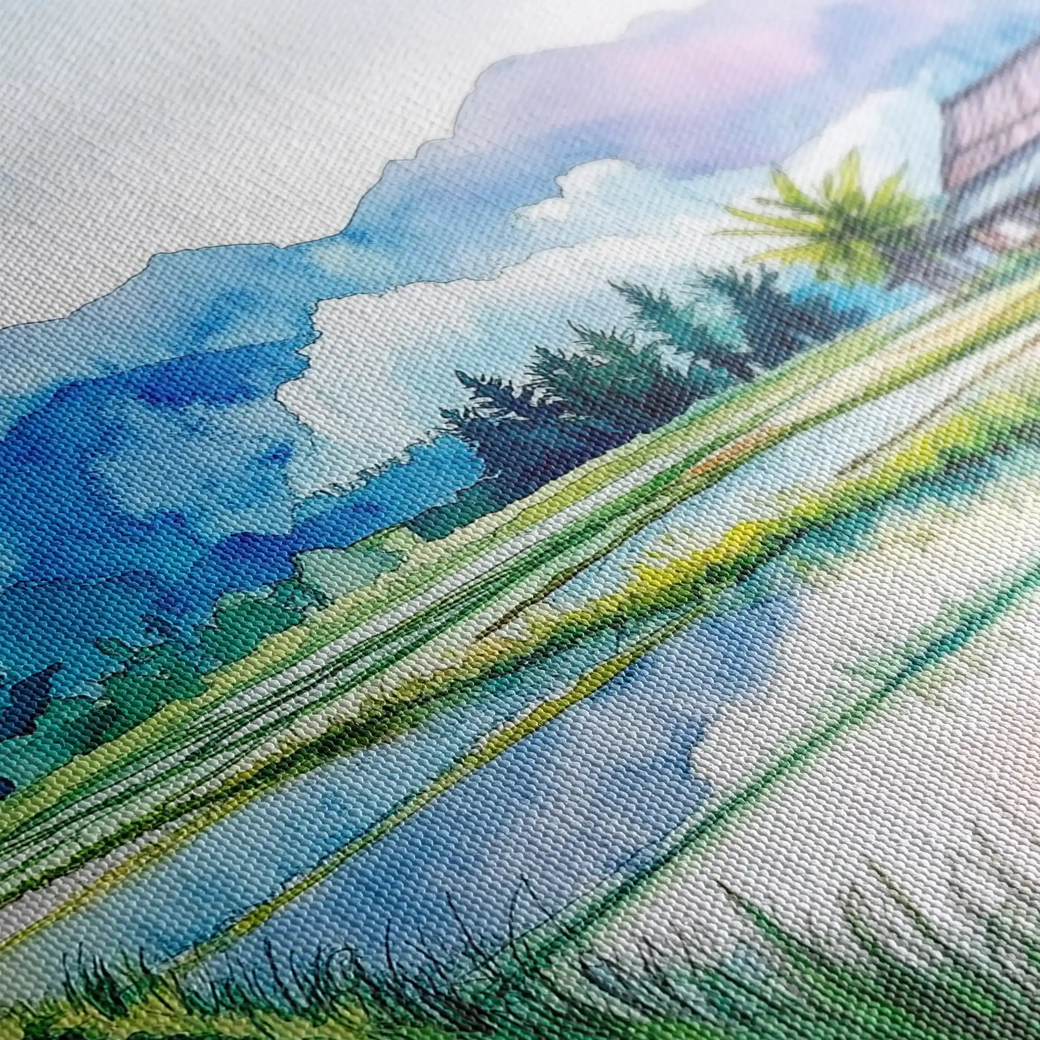 Landscape 292 Canvas Art 90 x 60 cm / Stretched on hidden frame