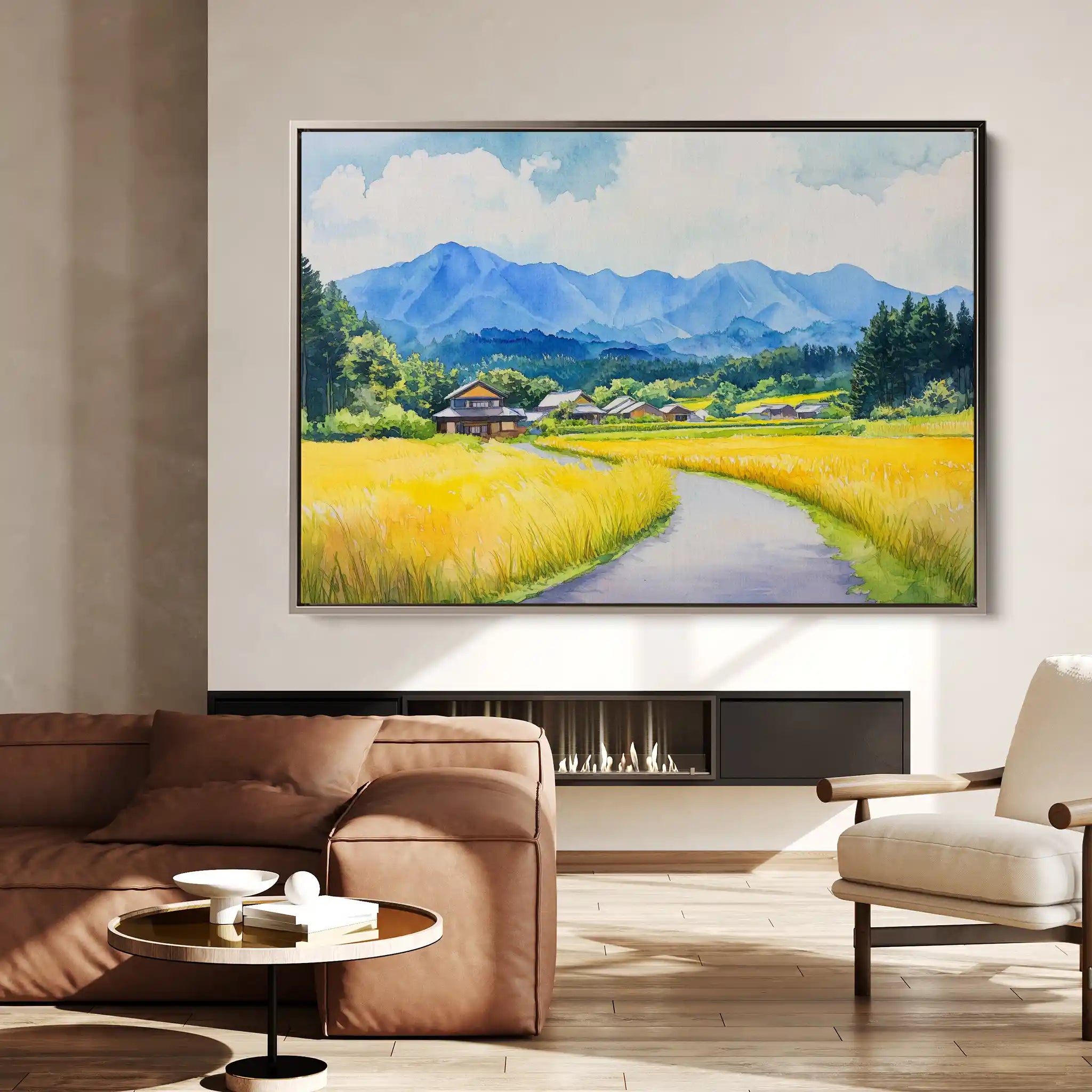 Landscape 293 Canvas Art 90 x 60 cm / Stretched on hidden frame