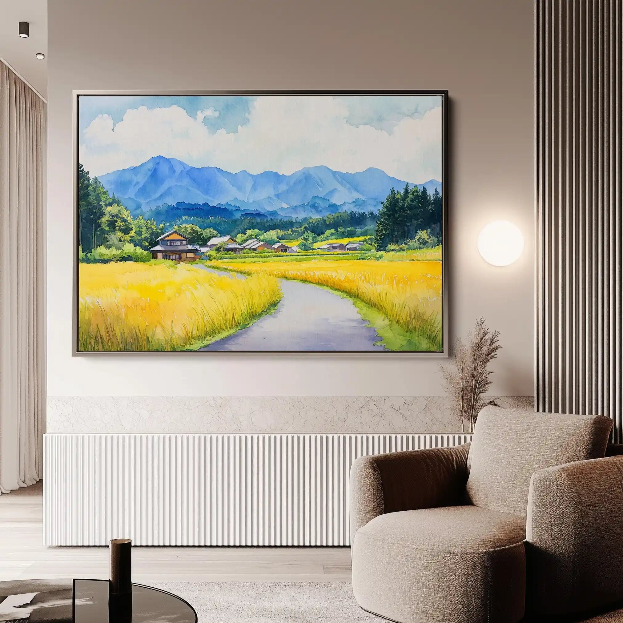 Landscape 293 Canvas Art 90 x 60 cm / Stretched on hidden frame