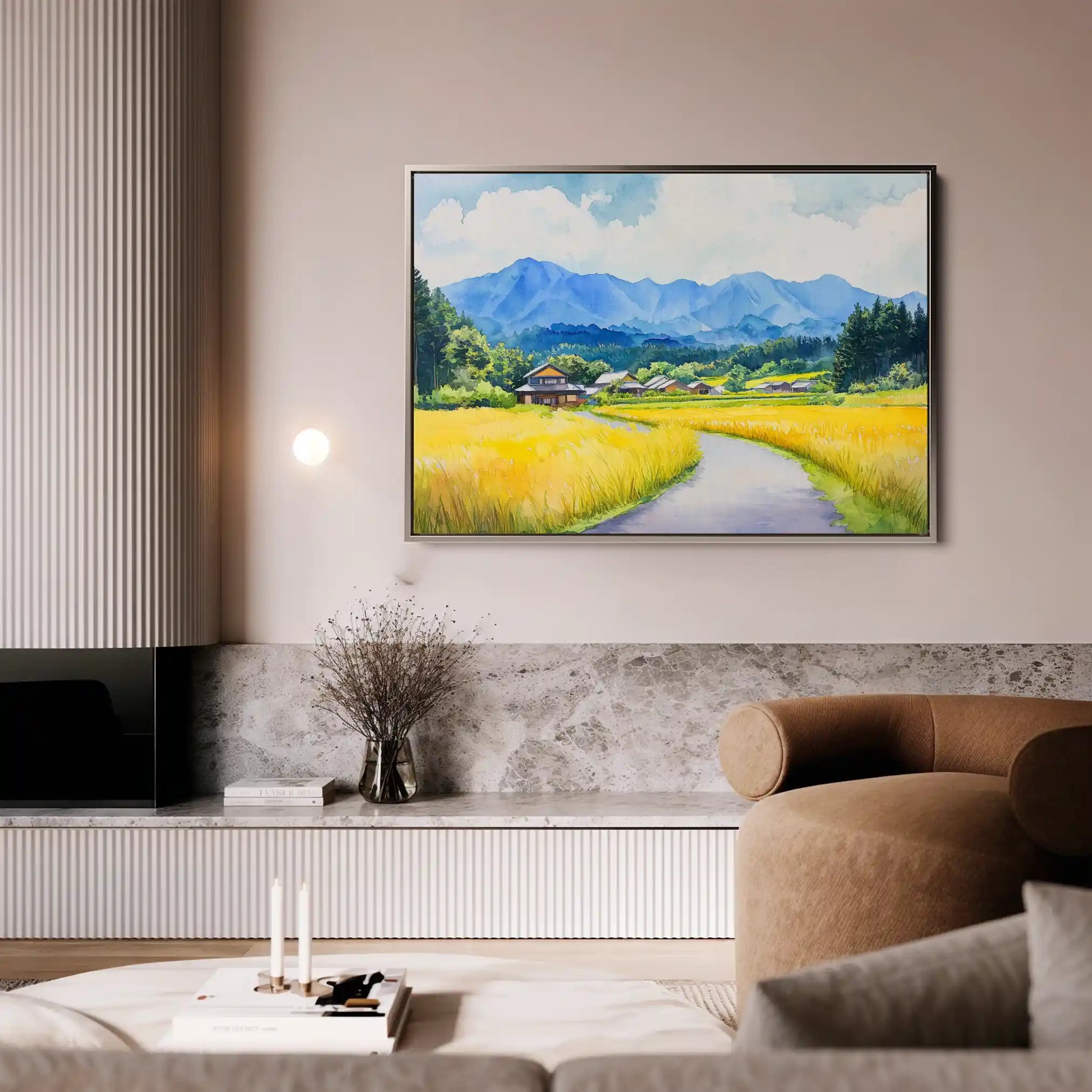 Landscape 293 Canvas Art 90 x 60 cm / Stretched on hidden frame