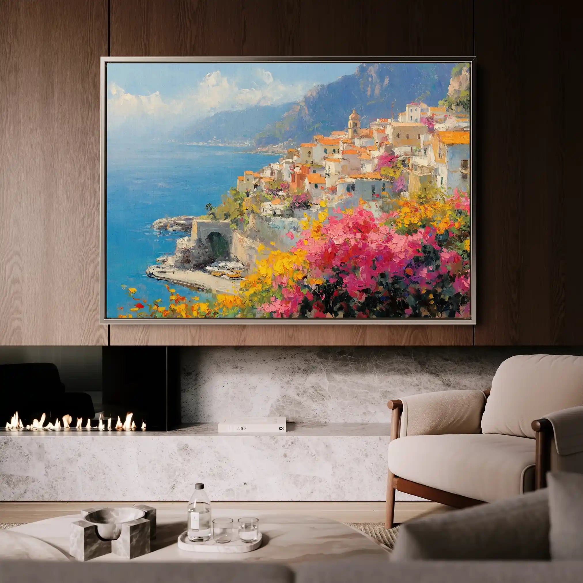 Landscape 296 Canvas Art 90 x 60 cm / Stretched on hidden frame