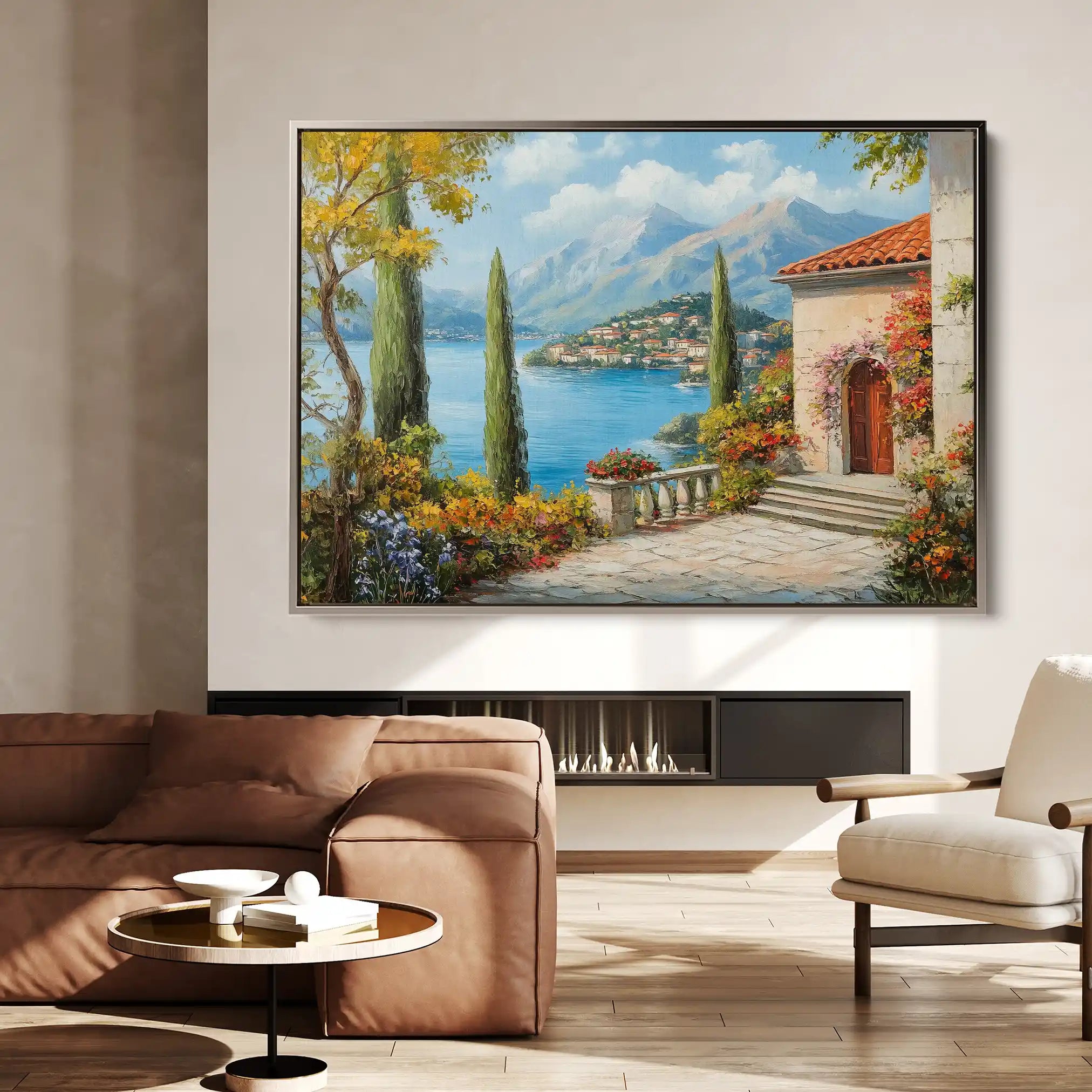 Landscape 298 Canvas Art 90 x 60 cm / Stretched on hidden frame