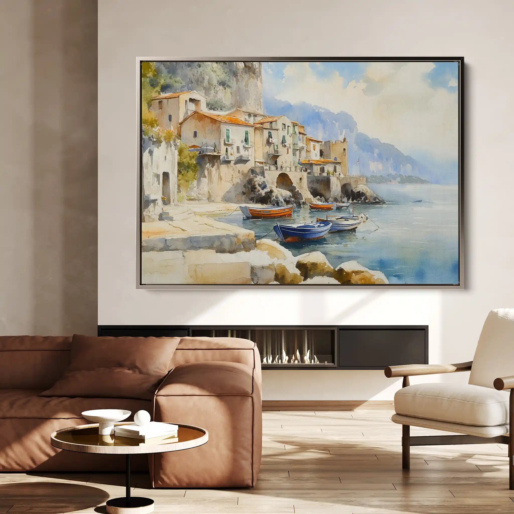 Landscape 299 Canvas Art 90 x 60 cm / Stretched on hidden frame