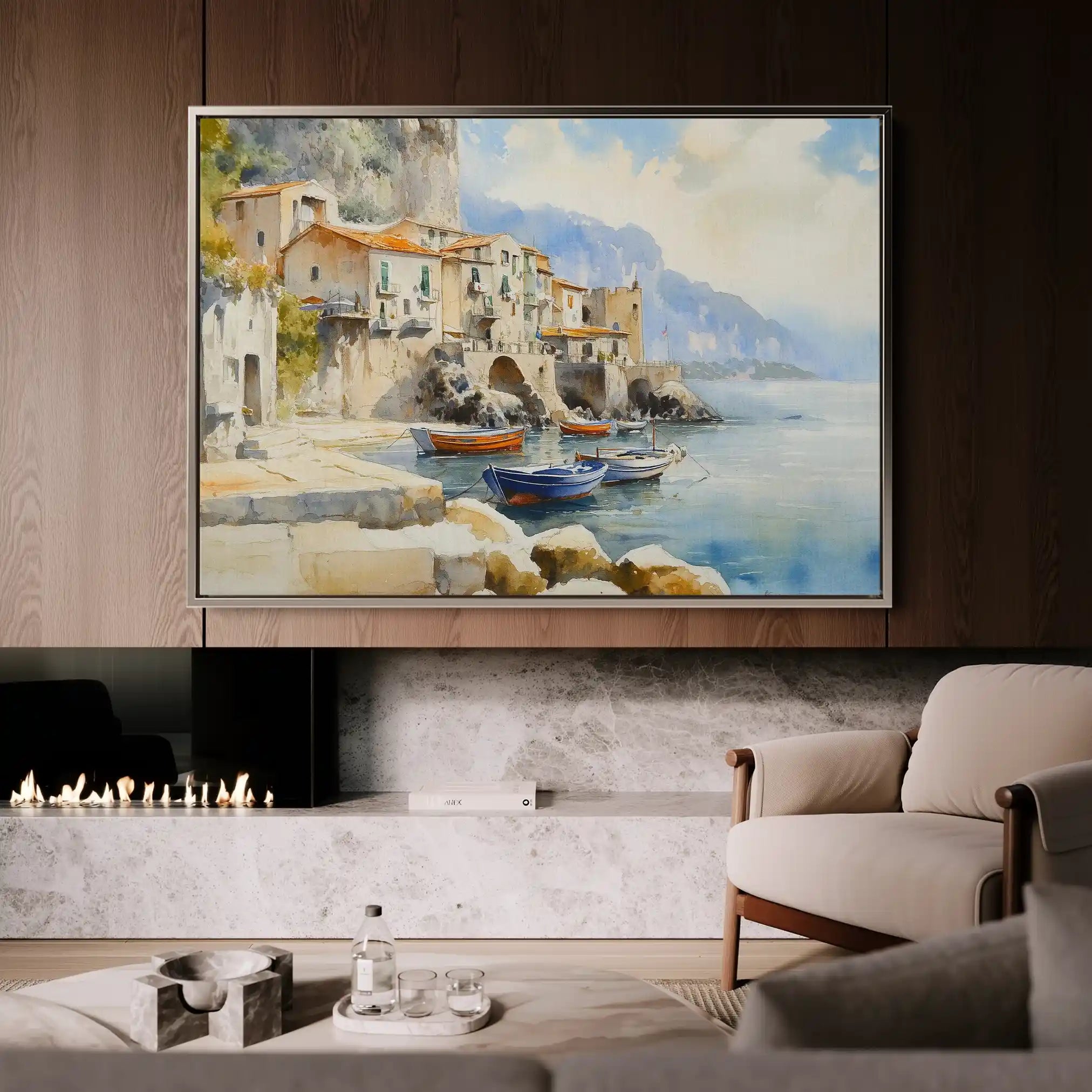 Landscape 299 Canvas Art 90 x 60 cm / Stretched on hidden frame