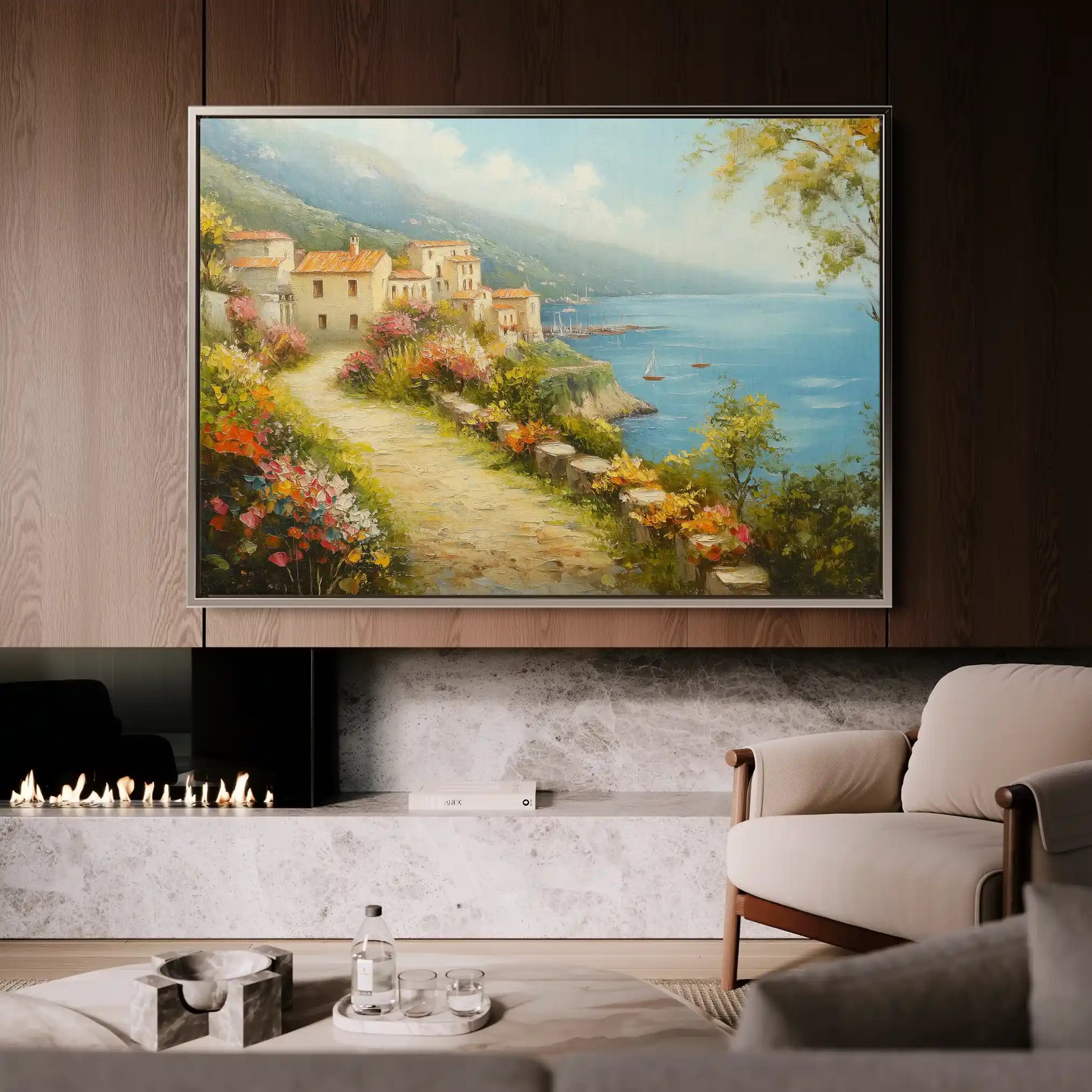 Landscape 302 Canvas Art 90 x 60 cm / Stretched on hidden frame