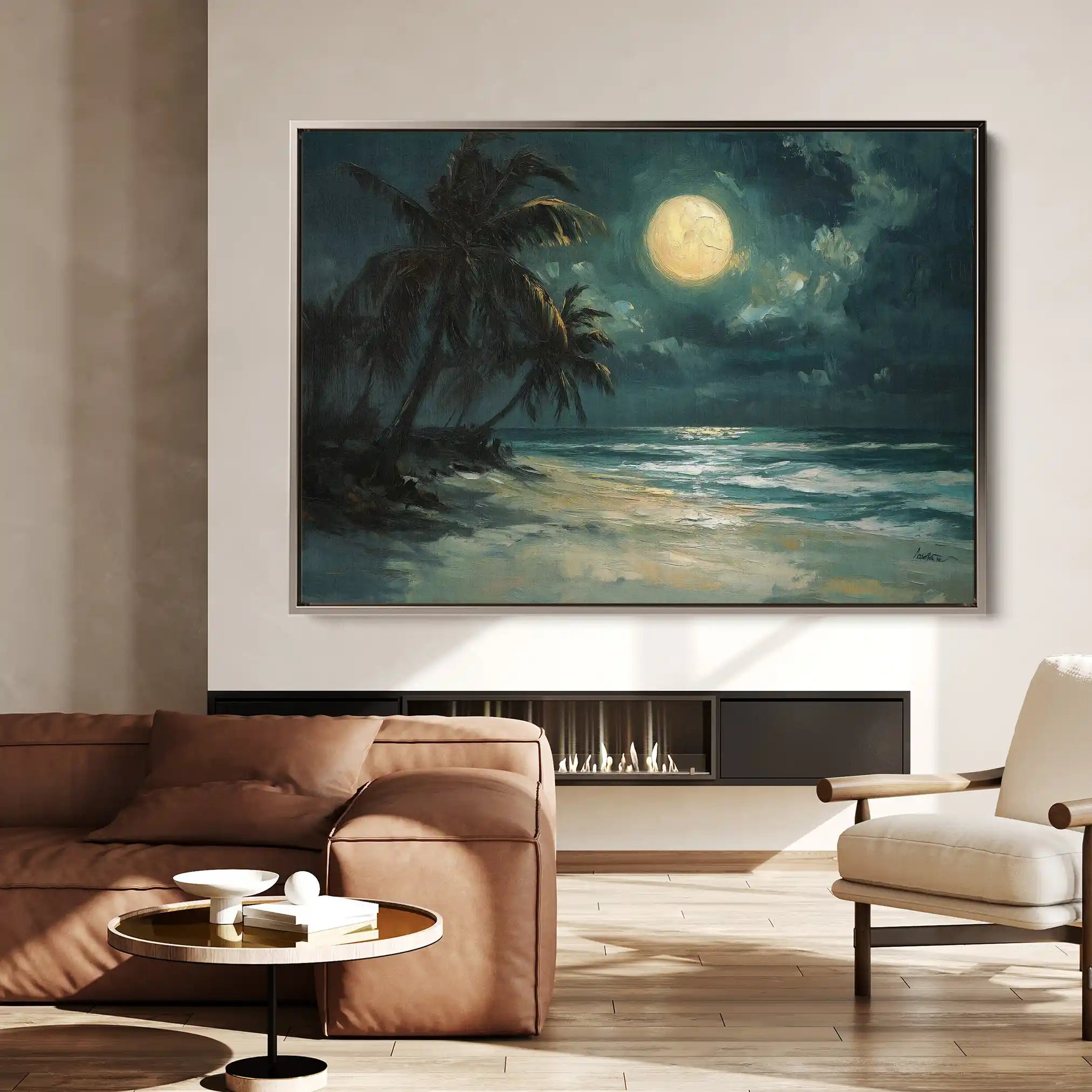 Landscape 303 Canvas Art 90 x 60 cm / Stretched on hidden frame