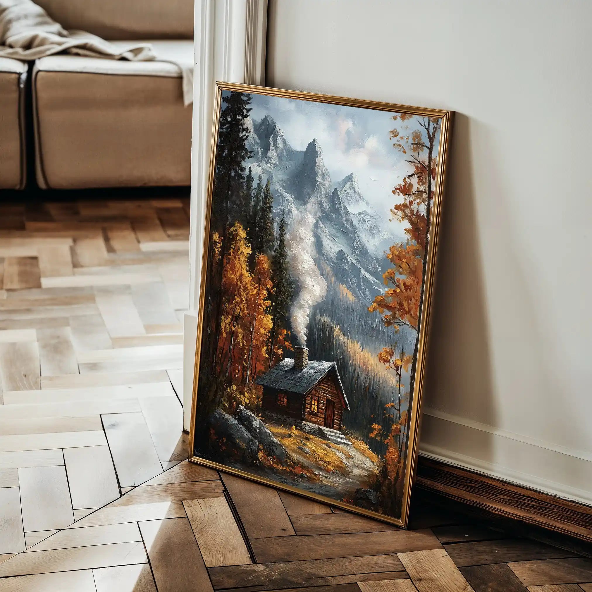 Landscape 309 Canvas Art 90 x 60 cm / Stretched on hidden frame