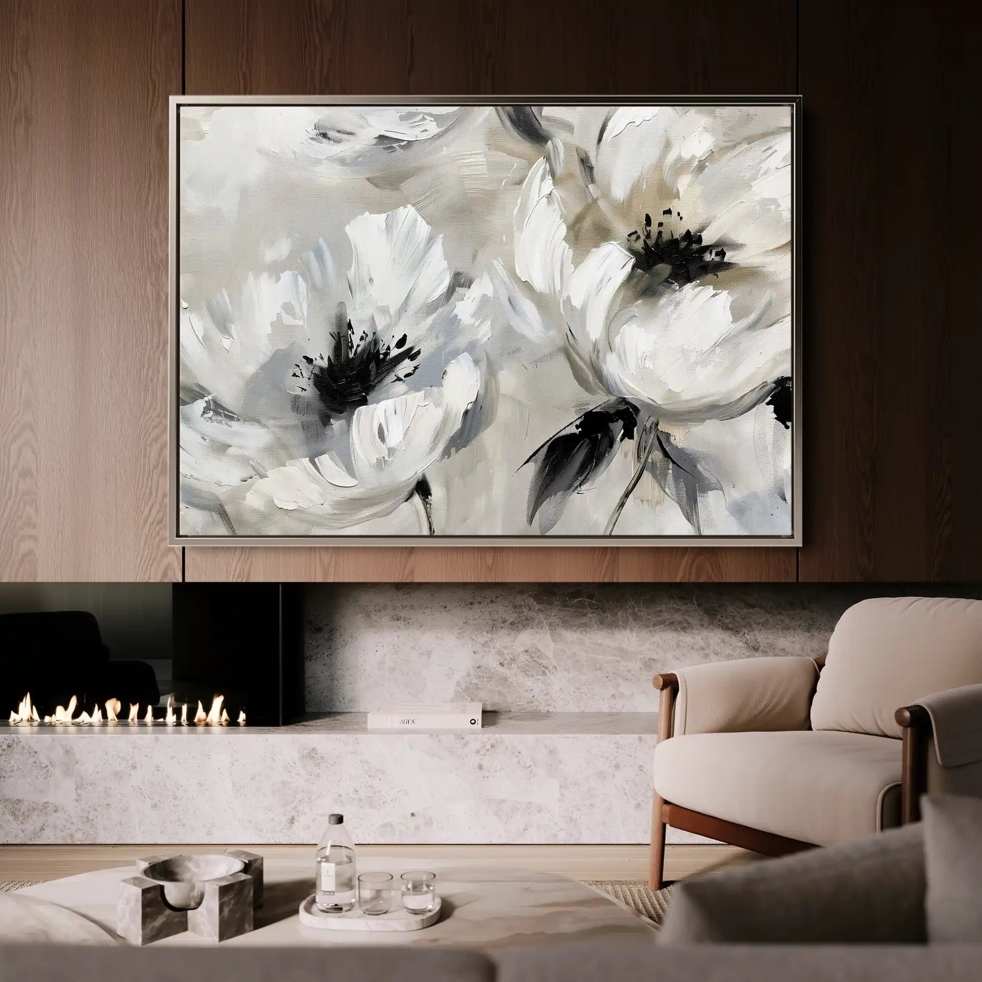 Floral Canvas Wall Art WAD312-F 90 x 60 cm / Stretched on hidden frame