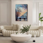 Landscape 314 Canvas Art 90 x 60 cm / Stretched on hidden frame