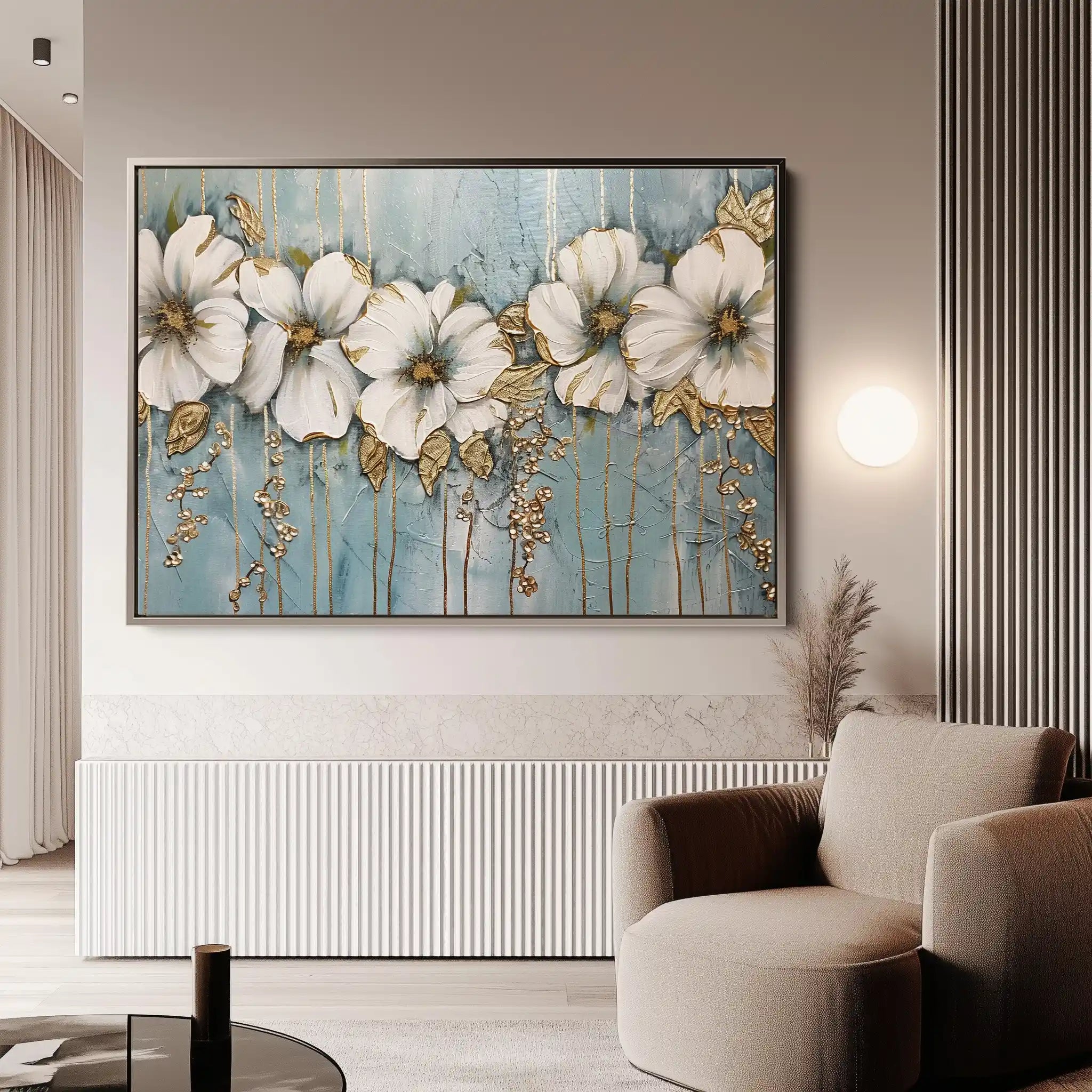 Floral Canvas Wall Art WAD315-F 90 x 60 cm / Stretched on hidden frame