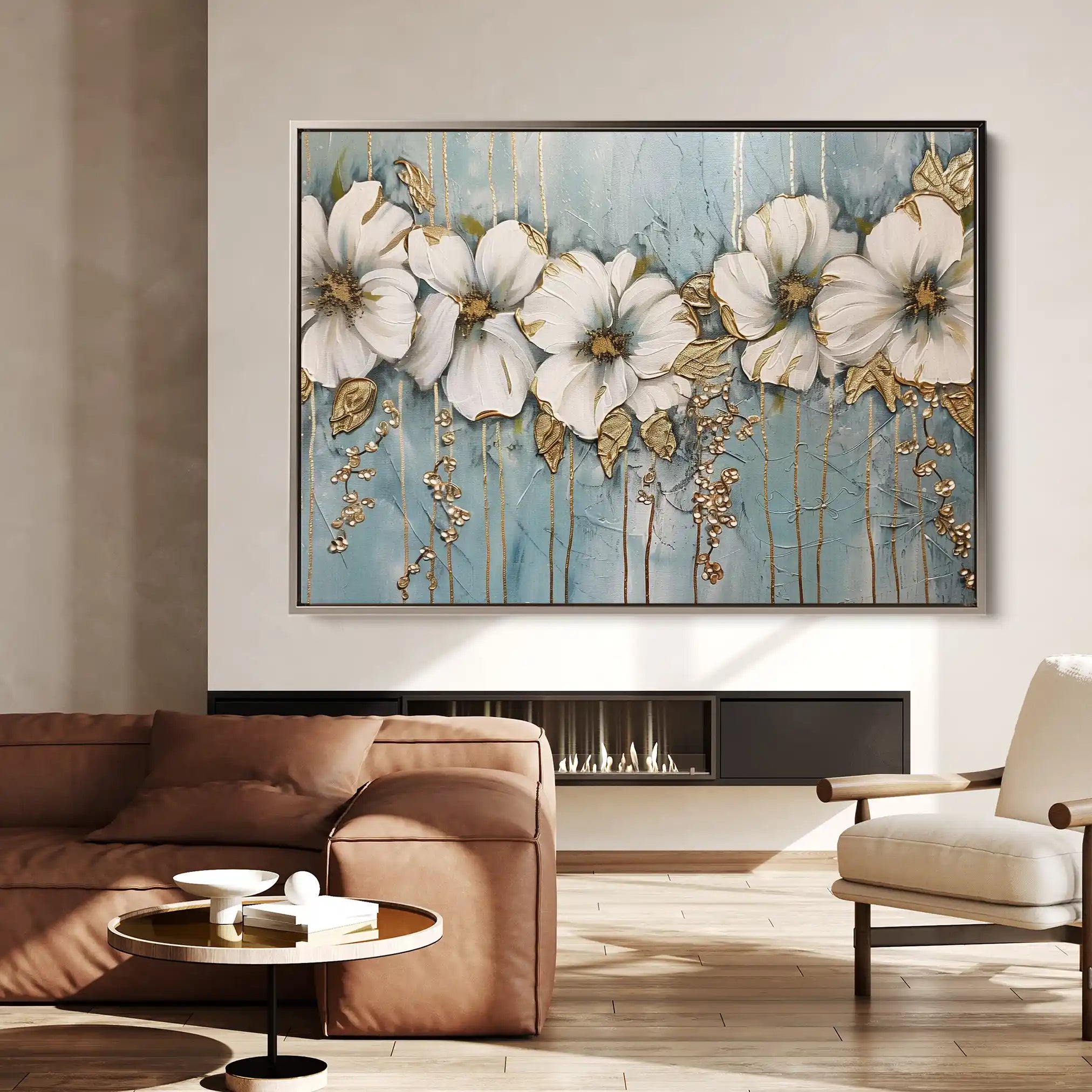 Floral Canvas Wall Art WAD315-F 90 x 60 cm / Stretched on hidden frame