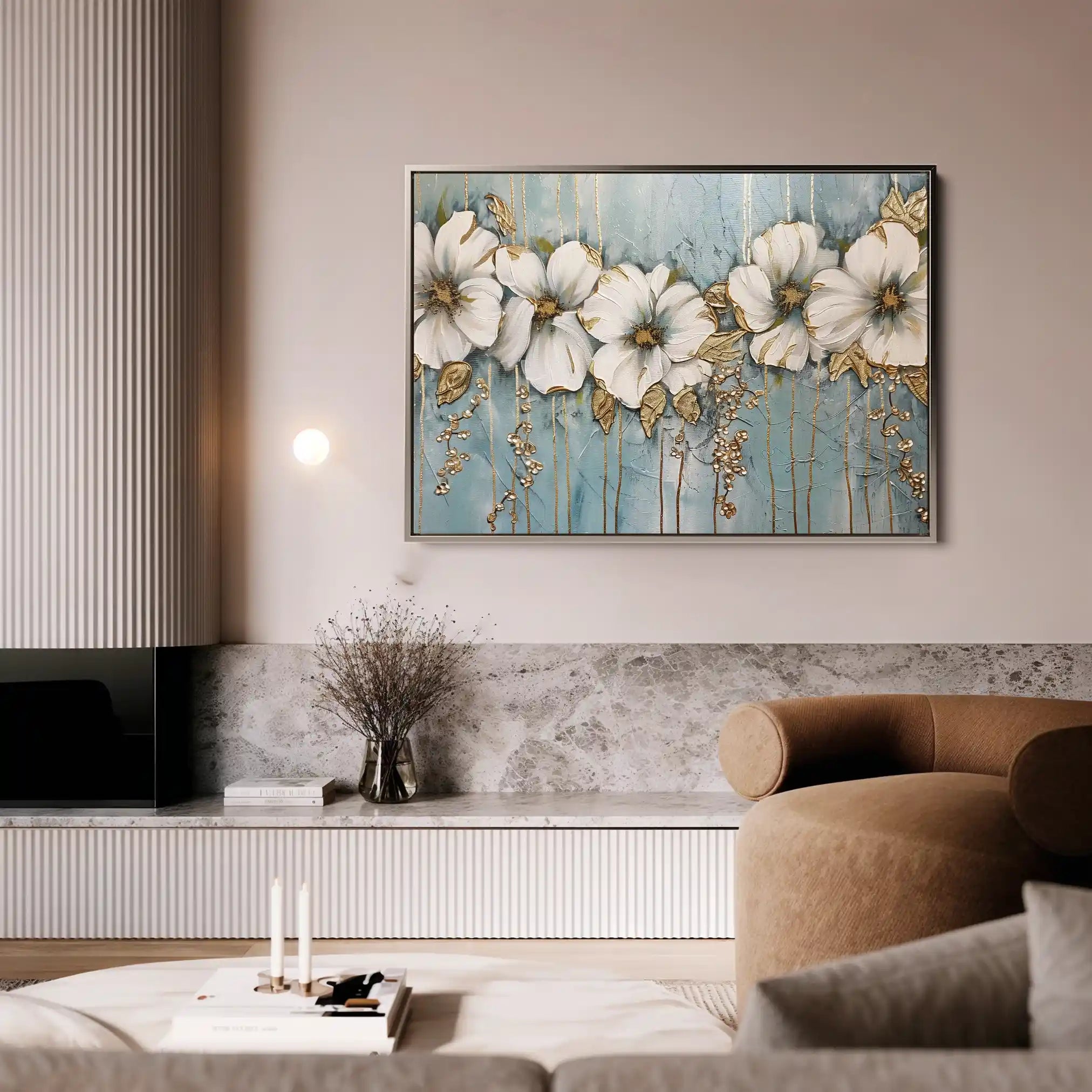 Floral Canvas Wall Art WAD315-F 90 x 60 cm / Stretched on hidden frame