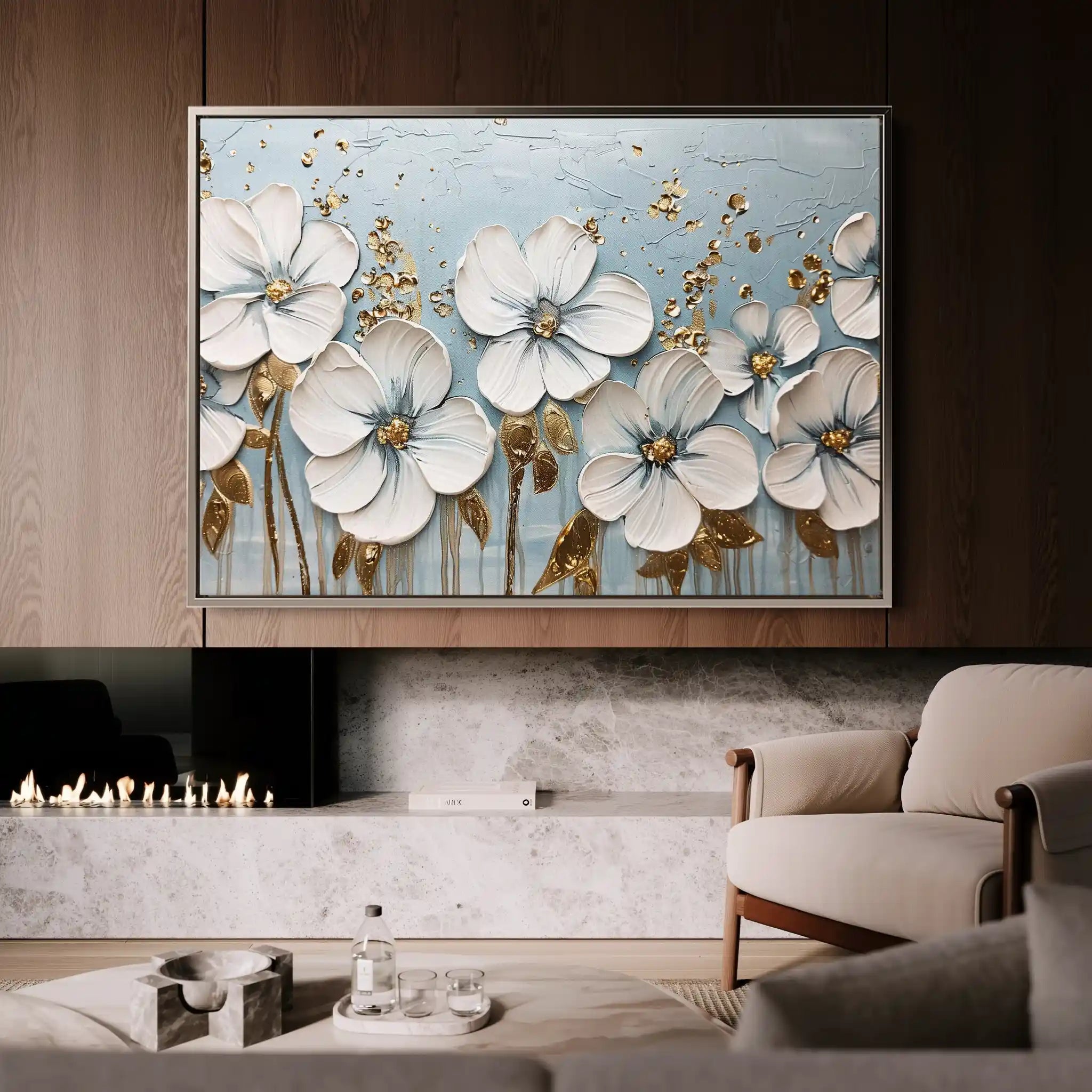 Floral Canvas Wall Art WAD316-F 90 x 60 cm / Stretched on hidden frame