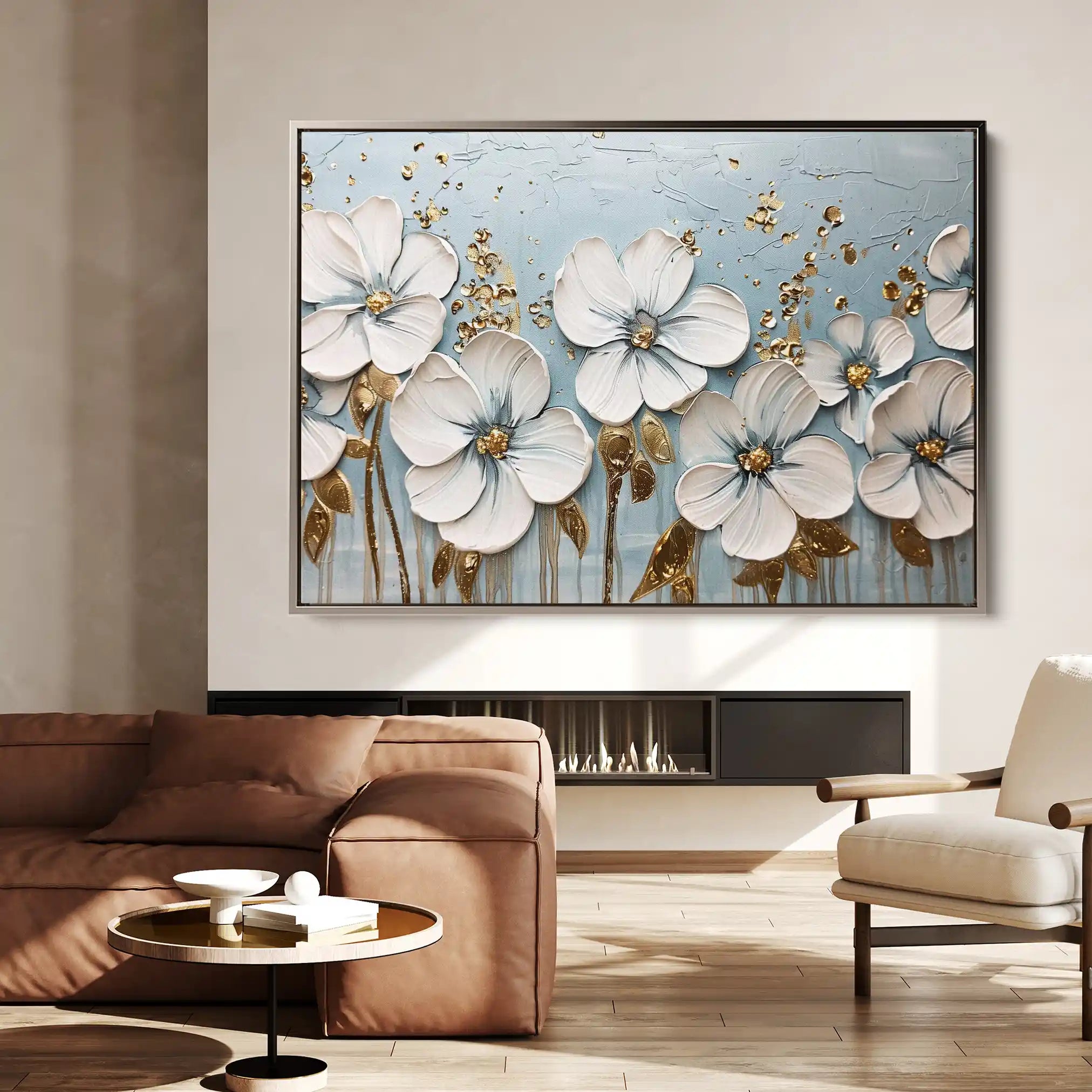 Floral Canvas Wall Art WAD316-F 90 x 60 cm / Stretched on hidden frame