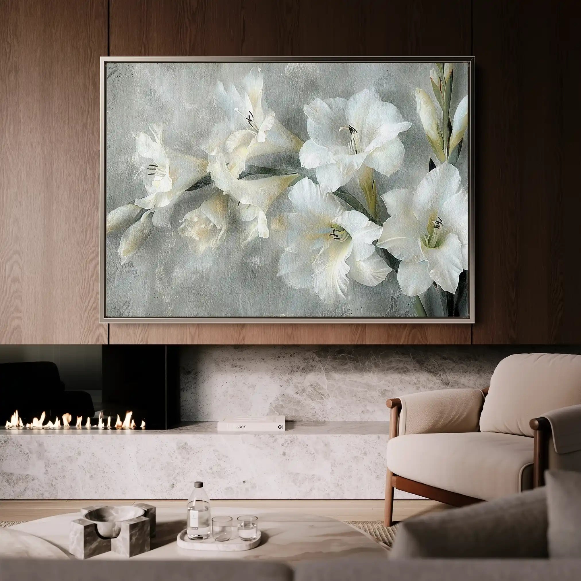 Floral Canvas Wall Art WAD318-F 90 x 60 cm / Stretched on hidden frame