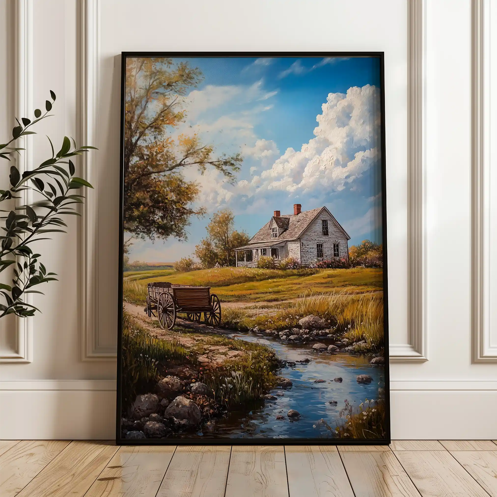 Landscape 327 Canvas Art 90 x 60 cm / Stretched on hidden frame