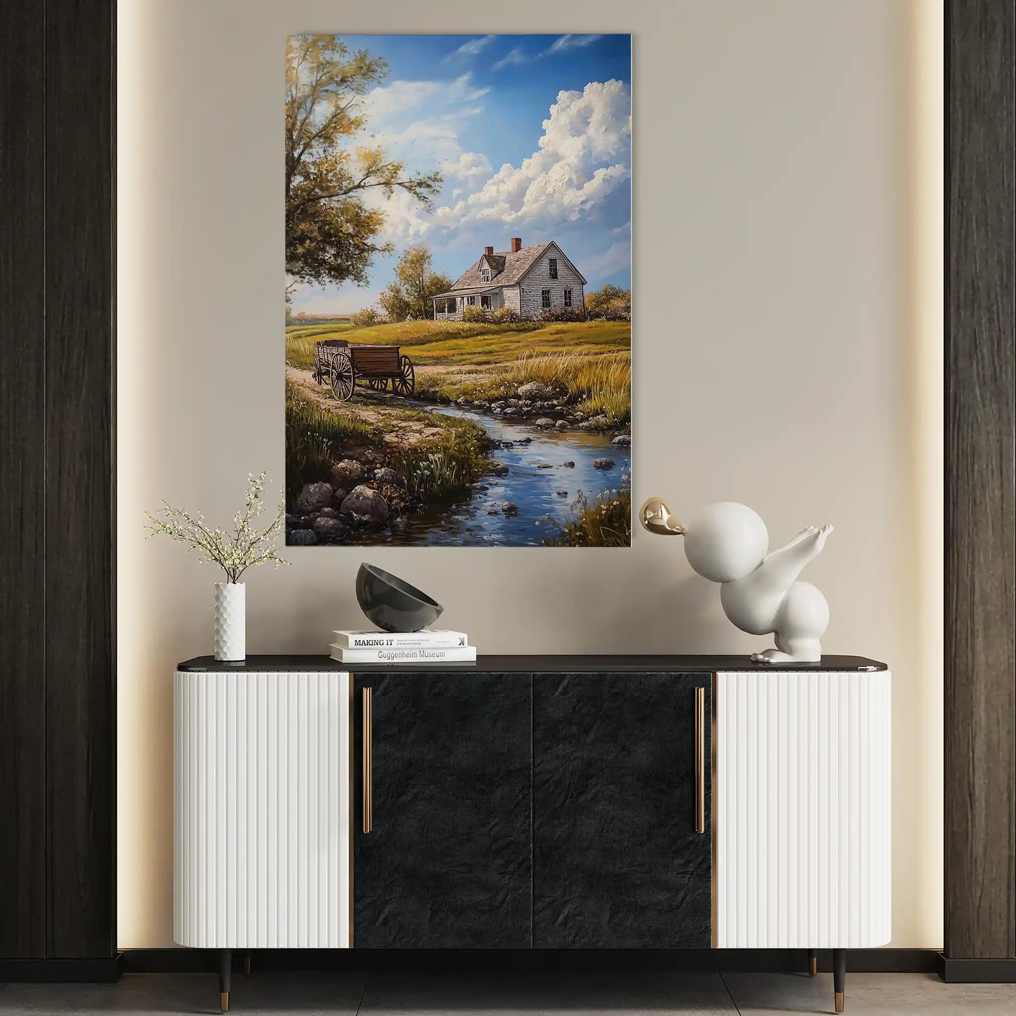 Landscape 327 Canvas Art 90 x 60 cm / Stretched on hidden frame