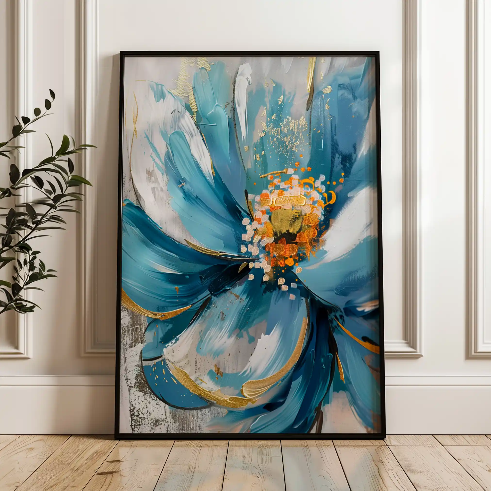 Floral Canvas Wall Art WAD329-F 90 x 60 cm / Stretched on hidden frame