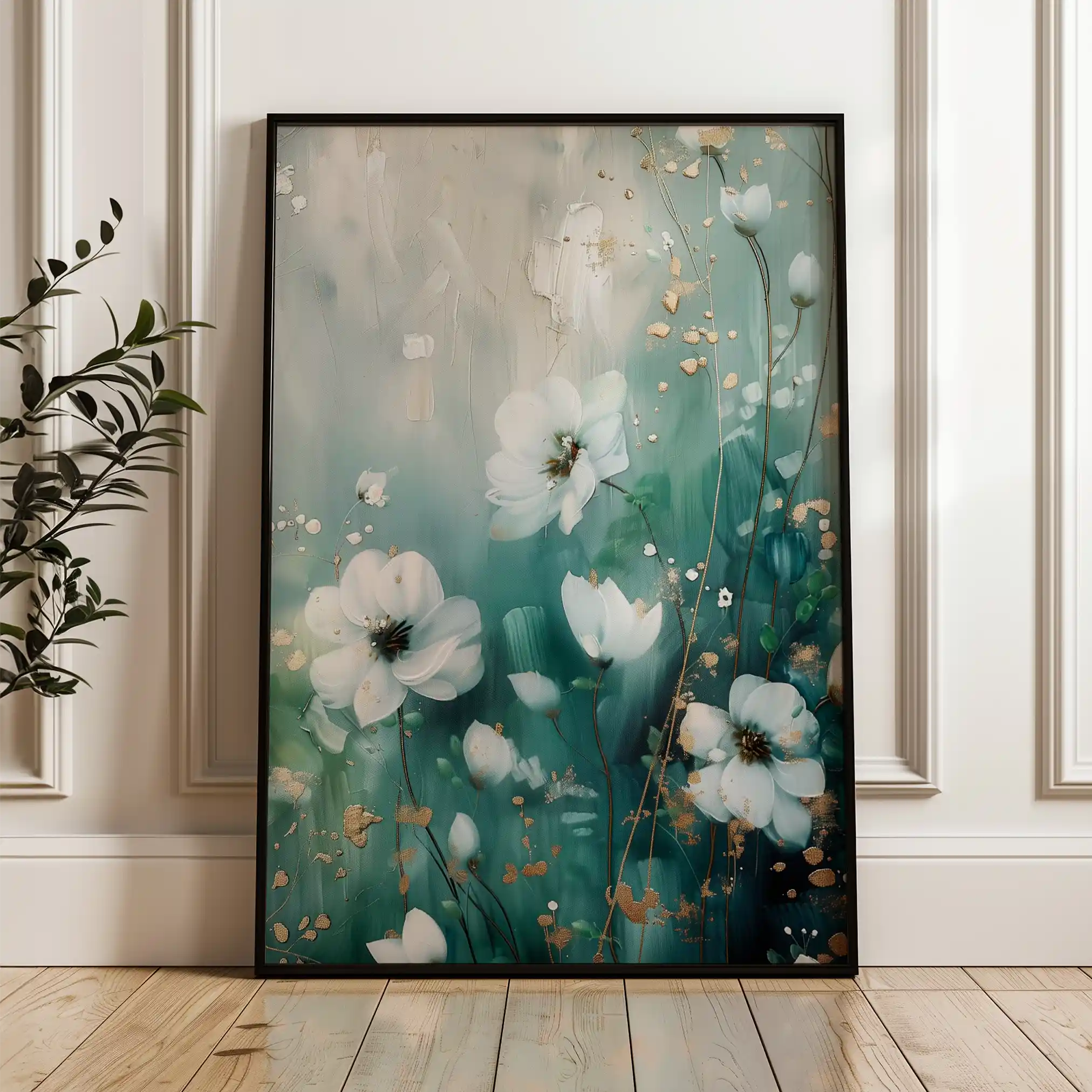 Floral Canvas Wall Art WAD333-F 90 x 60 cm / Stretched on hidden frame
