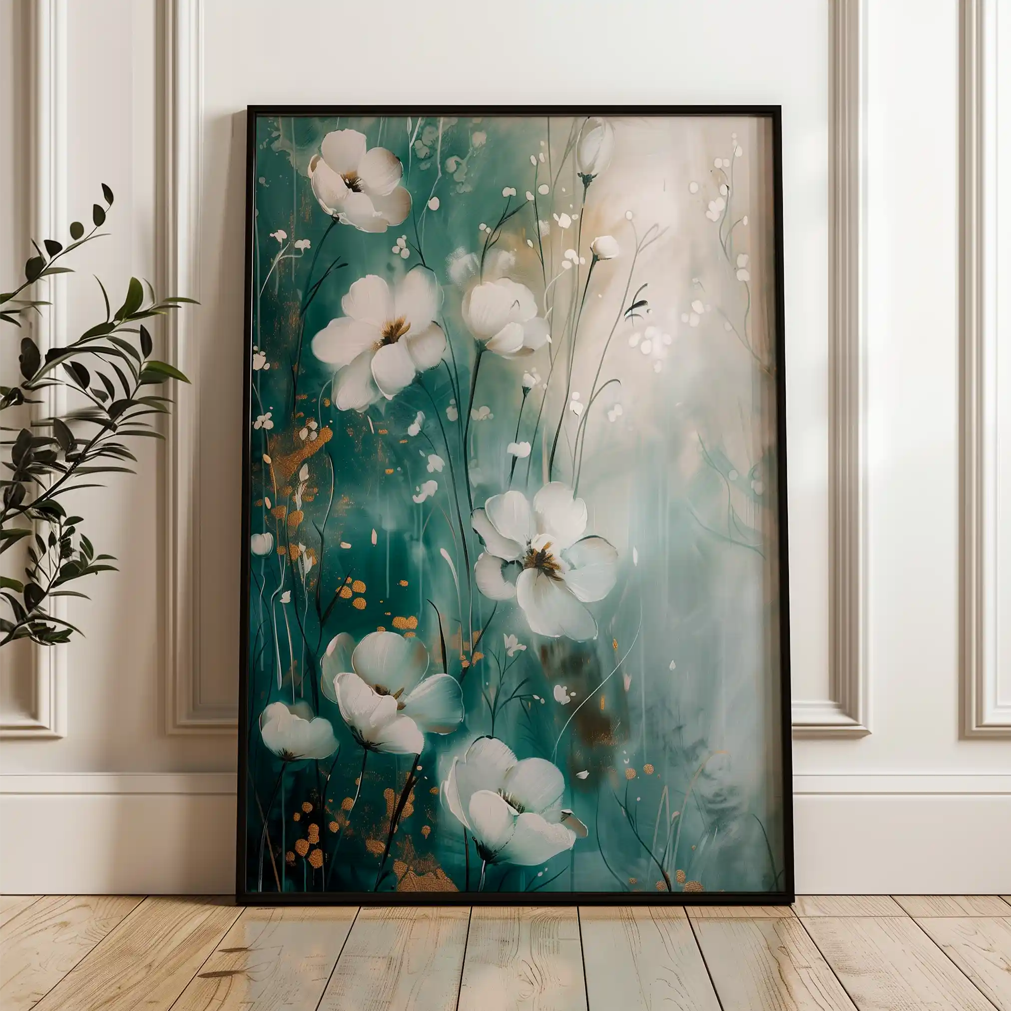 Floral Canvas Wall Art WAD334-F 90 x 60 cm / Stretched on hidden frame