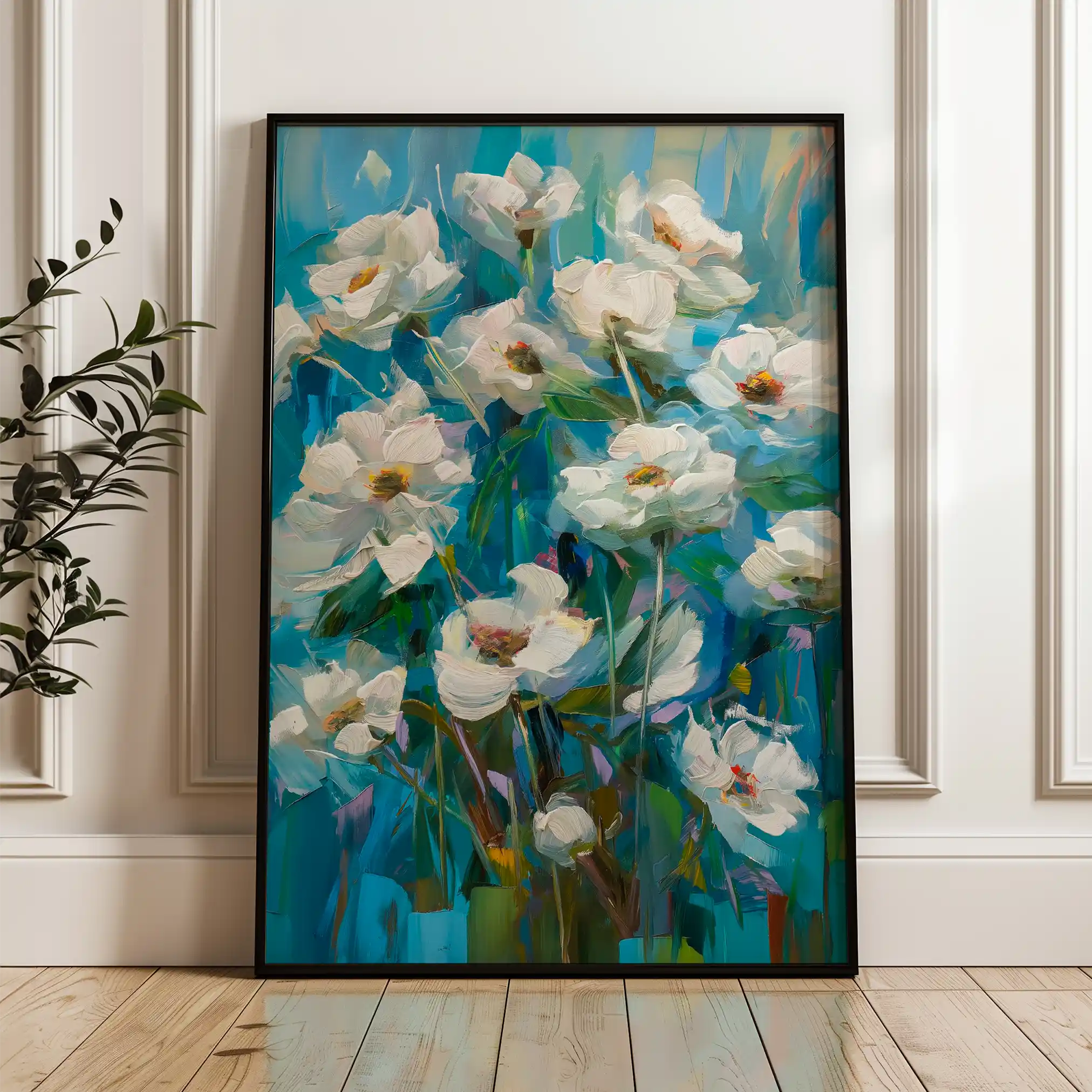 Floral Canvas Wall Art WAD337-F 90 x 60 cm / Stretched on hidden frame