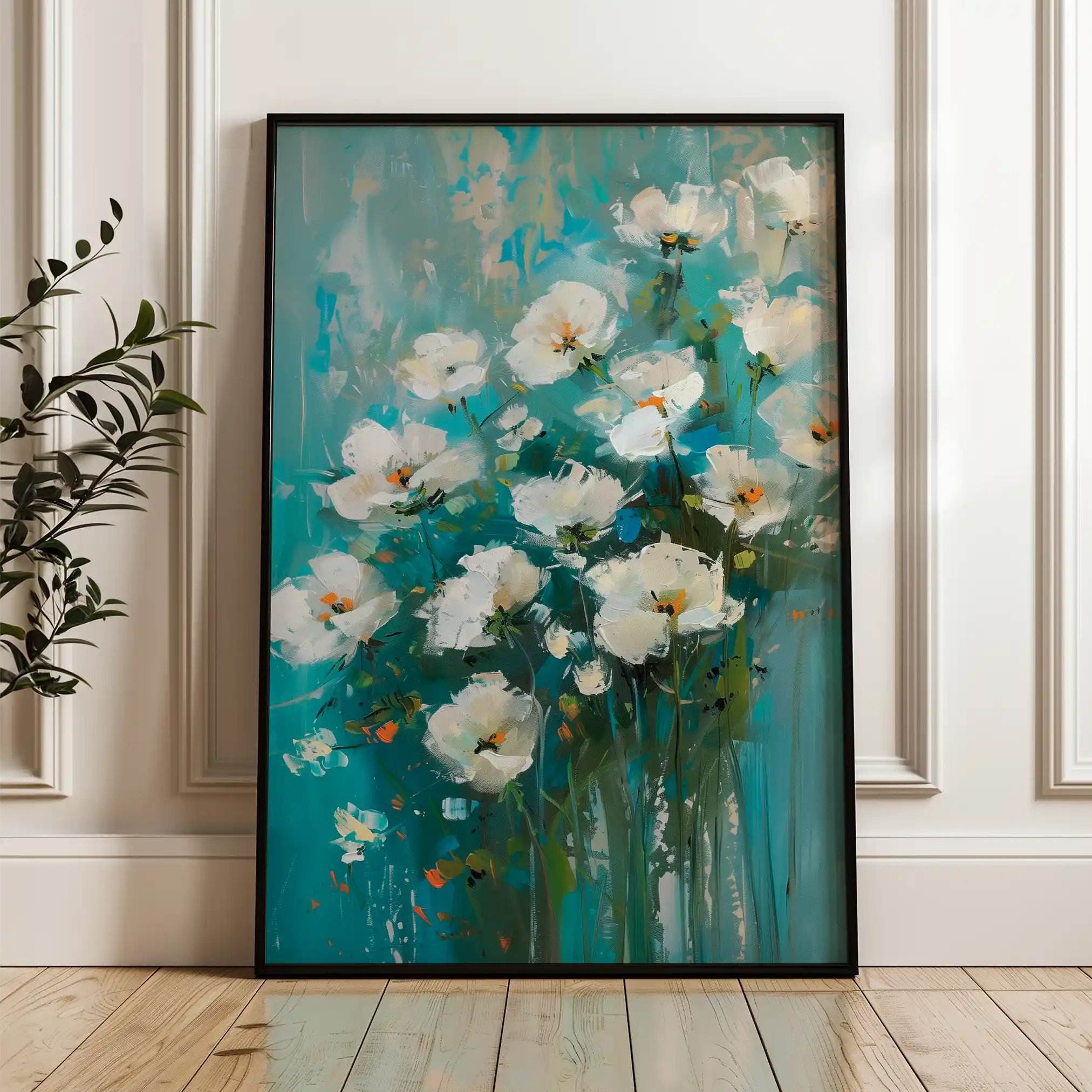 Floral Canvas Wall Art WAD338-F 90 x 60 cm / Stretched on hidden frame