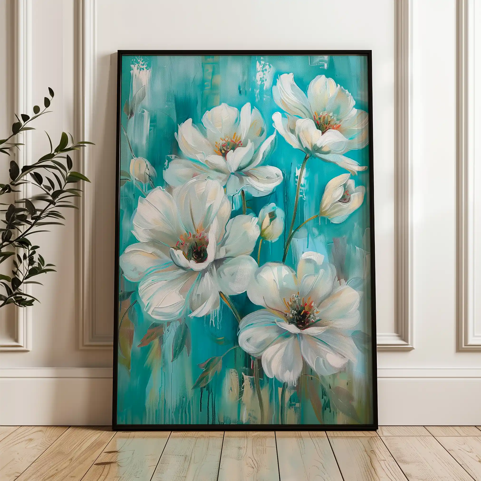 Floral Canvas Wall Art WAD339-F 90 x 60 cm / Stretched on hidden frame