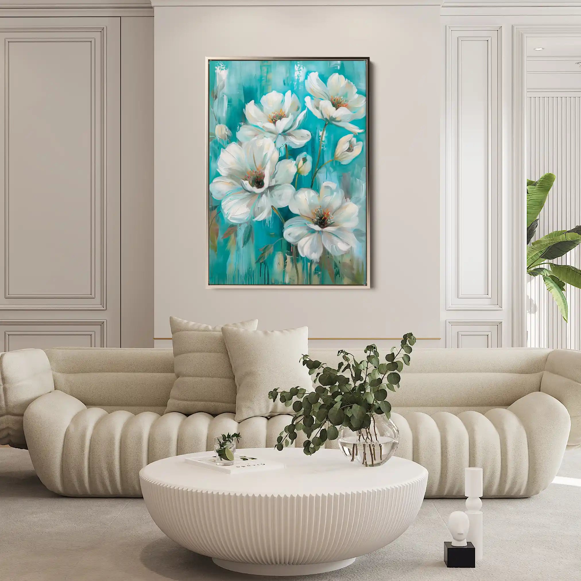 Floral Canvas Wall Art WAD339-F 90 x 60 cm / Stretched on hidden frame