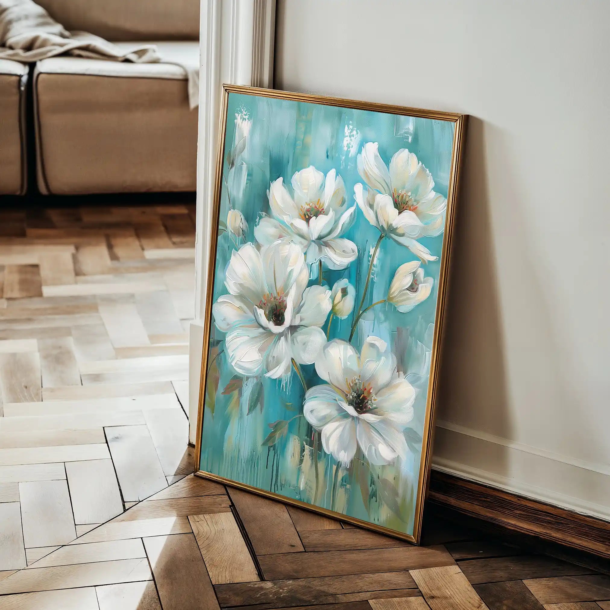 Floral Canvas Wall Art WAD339-F 90 x 60 cm / Stretched on hidden frame
