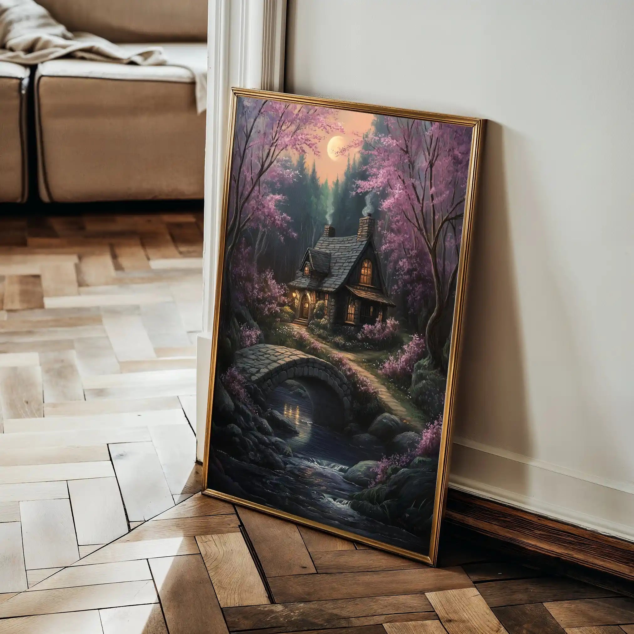 Landscape 341 Canvas Art 90 x 60 cm / Stretched on hidden frame