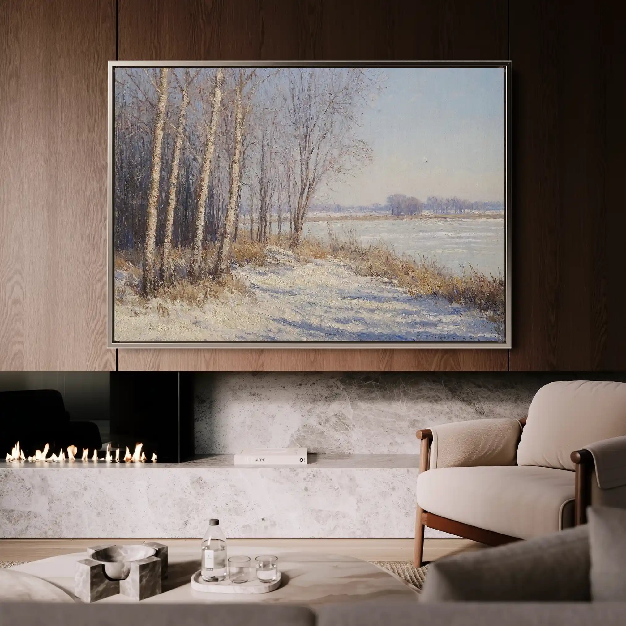 Landscape 345 Canvas Art 90 x 60 cm / Stretched on hidden frame